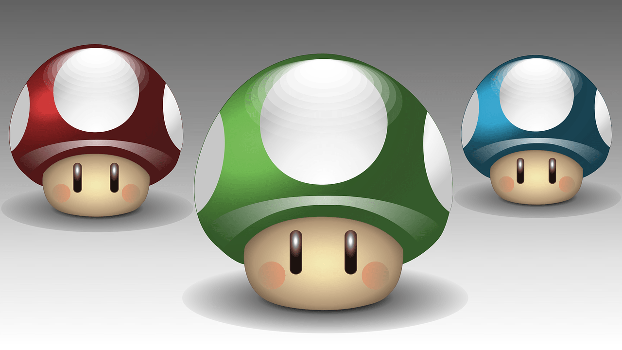 1280x720 Mushrooms Anime Fan Art vector graphic