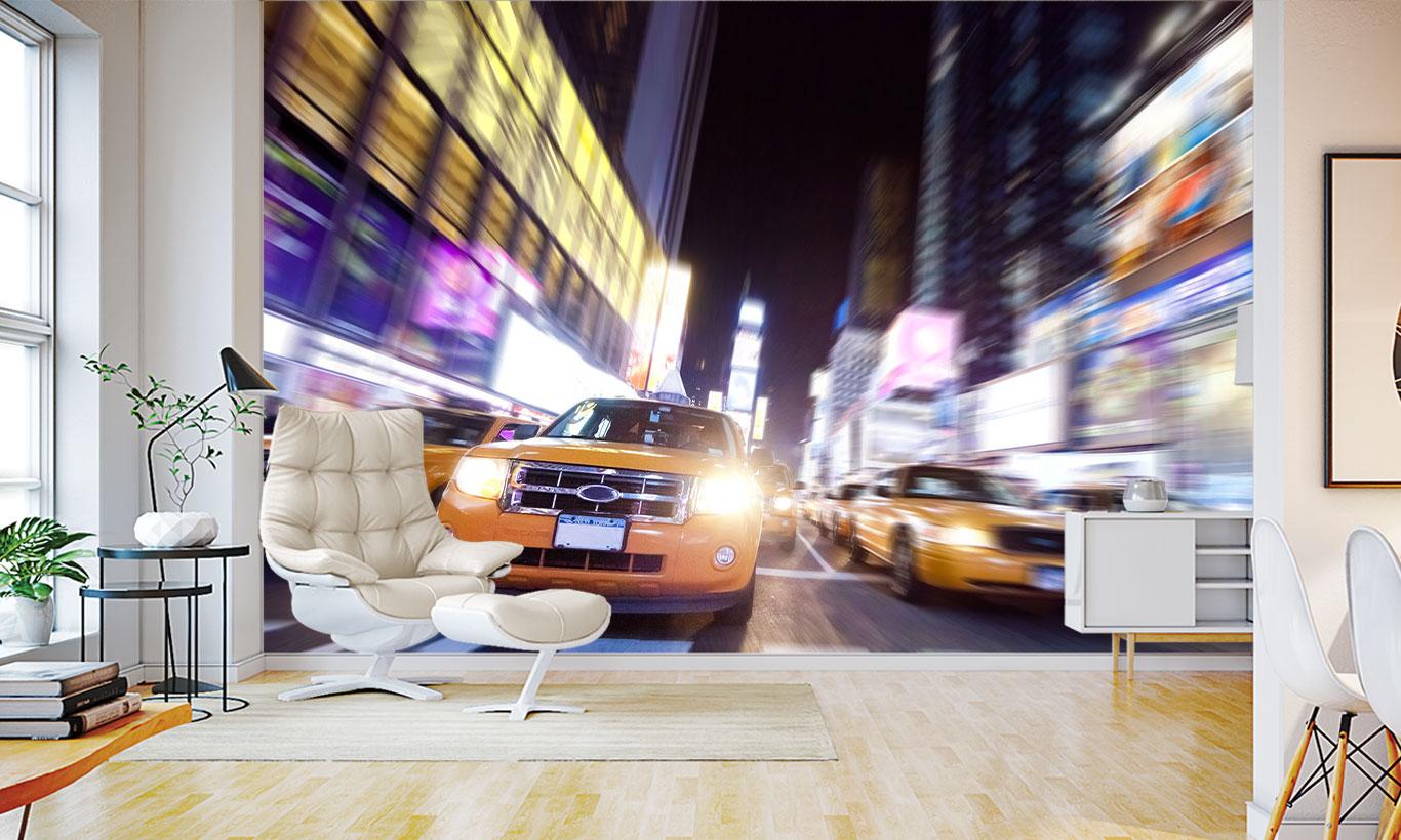 1366x820 Cabs New York Office Mural Wallpaper