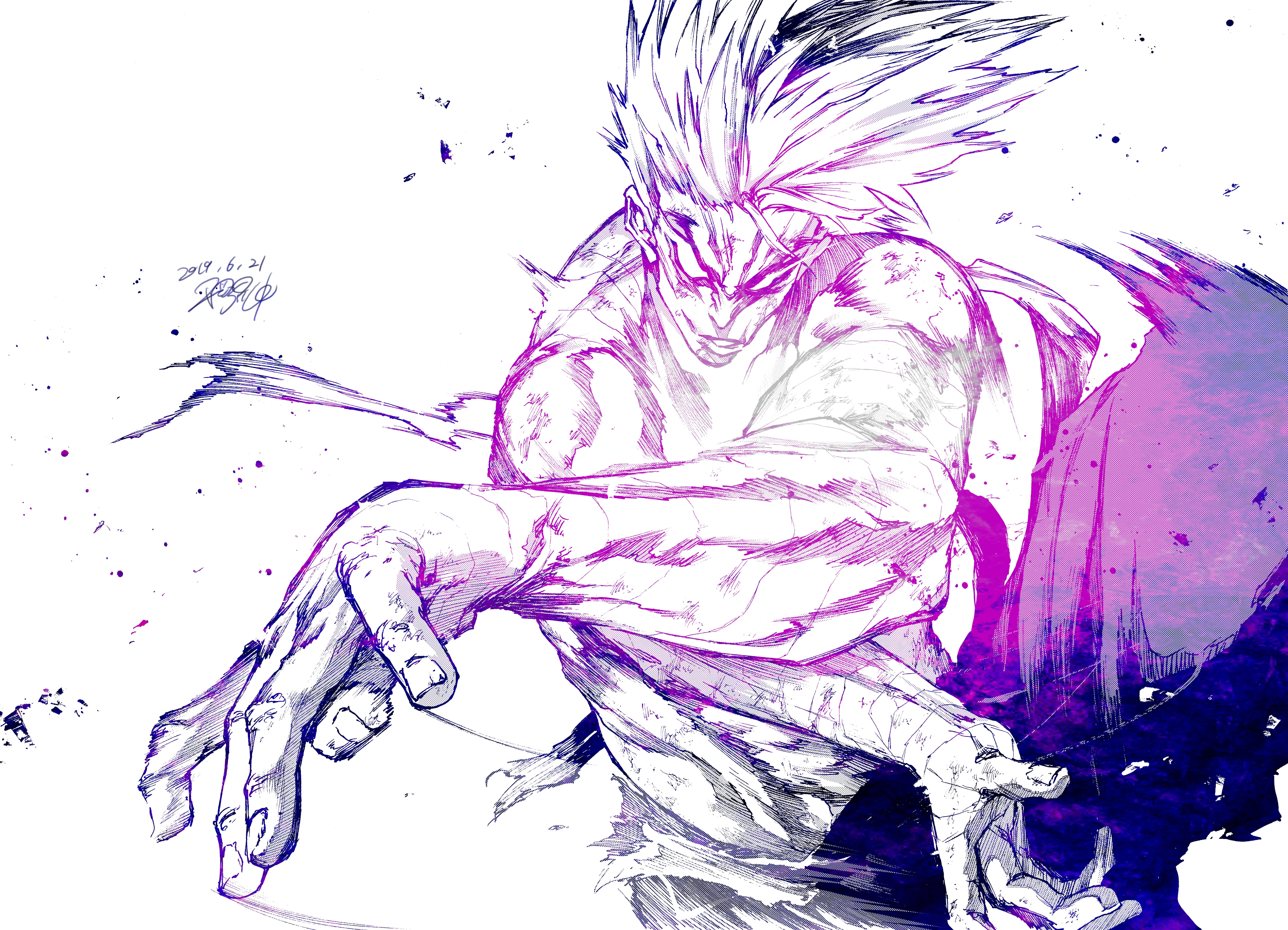 Garou Galaxy, monster, one punch man, purple, HD phone wallpaper
