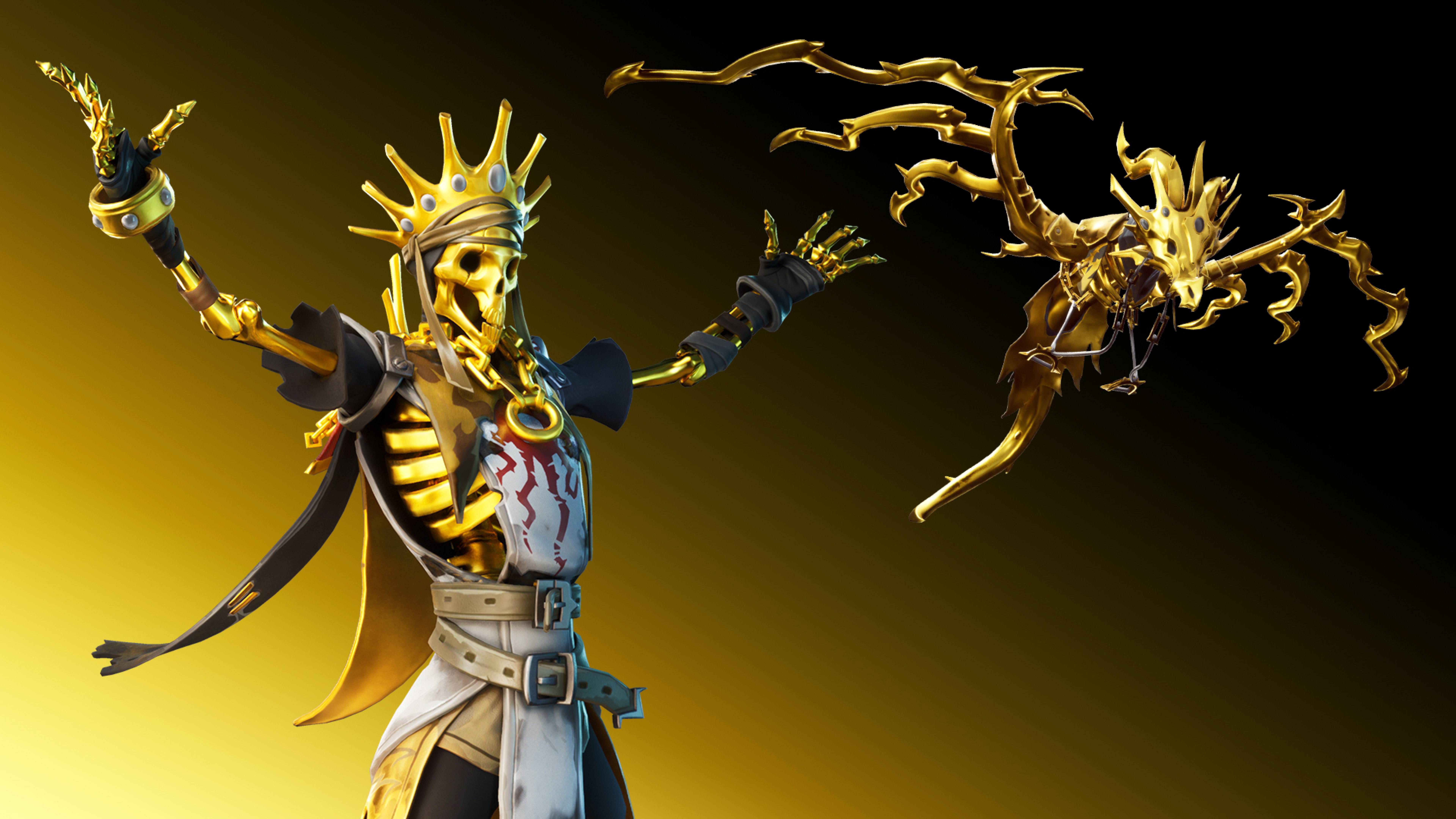 7680x4320 Golden King Fortnite 8K Wallpaper, HD Games 4K Wallpaper, Image, Photo and Background