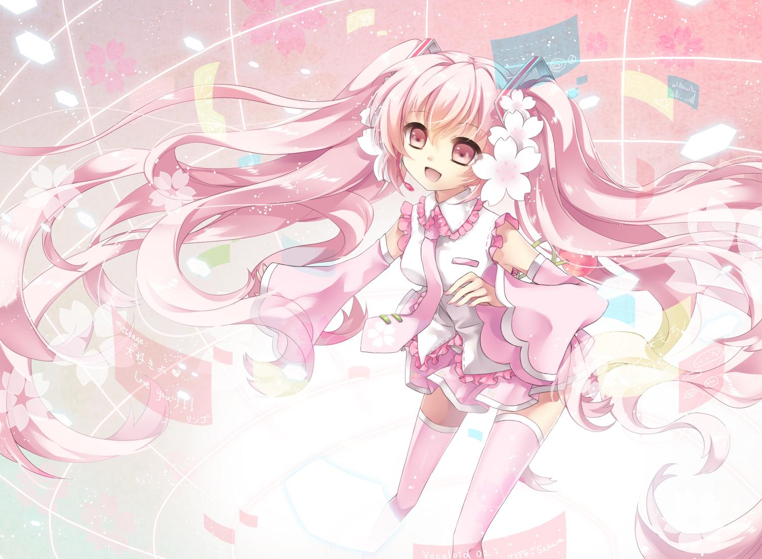 Zakura Girl, girl, anime, new, beauty, miku zakura ver, wall, classic, HD  wallpaper