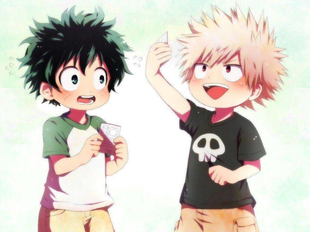 1024x768 Deku And Kacchan As Children Wallpaper