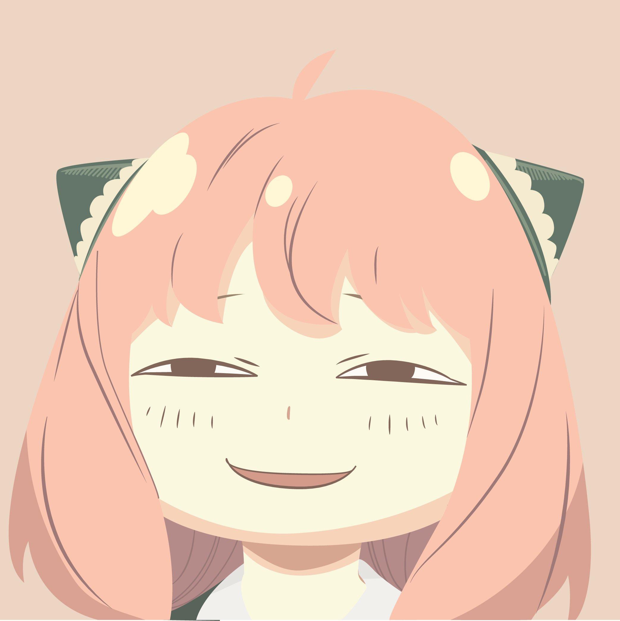 2083x2087 Tsunami45chan [Commission Open] on X: Vector art of Anya's smug face from Spy X Family, the manga is very fun to read