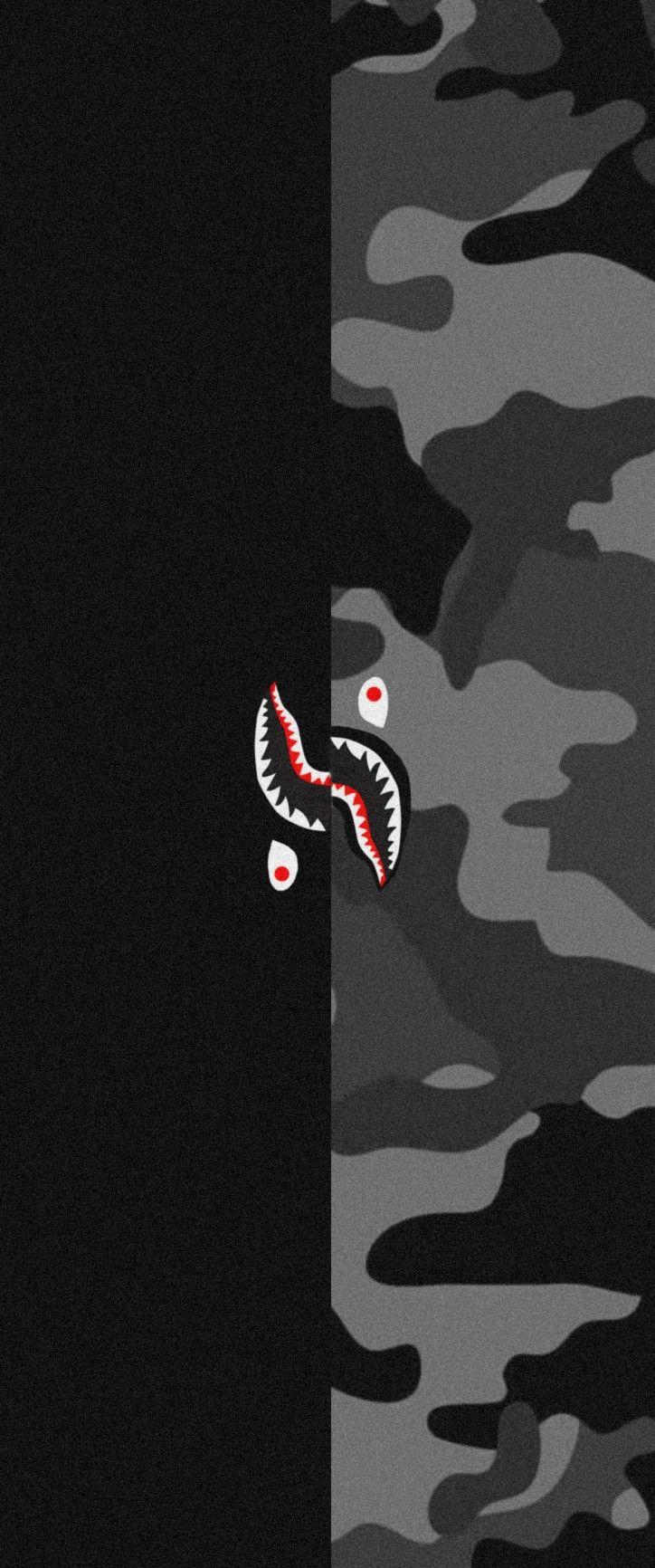 724x1732 Camo Wallpaper Black Bape Logo HD Bape Wallpaper Peakpx