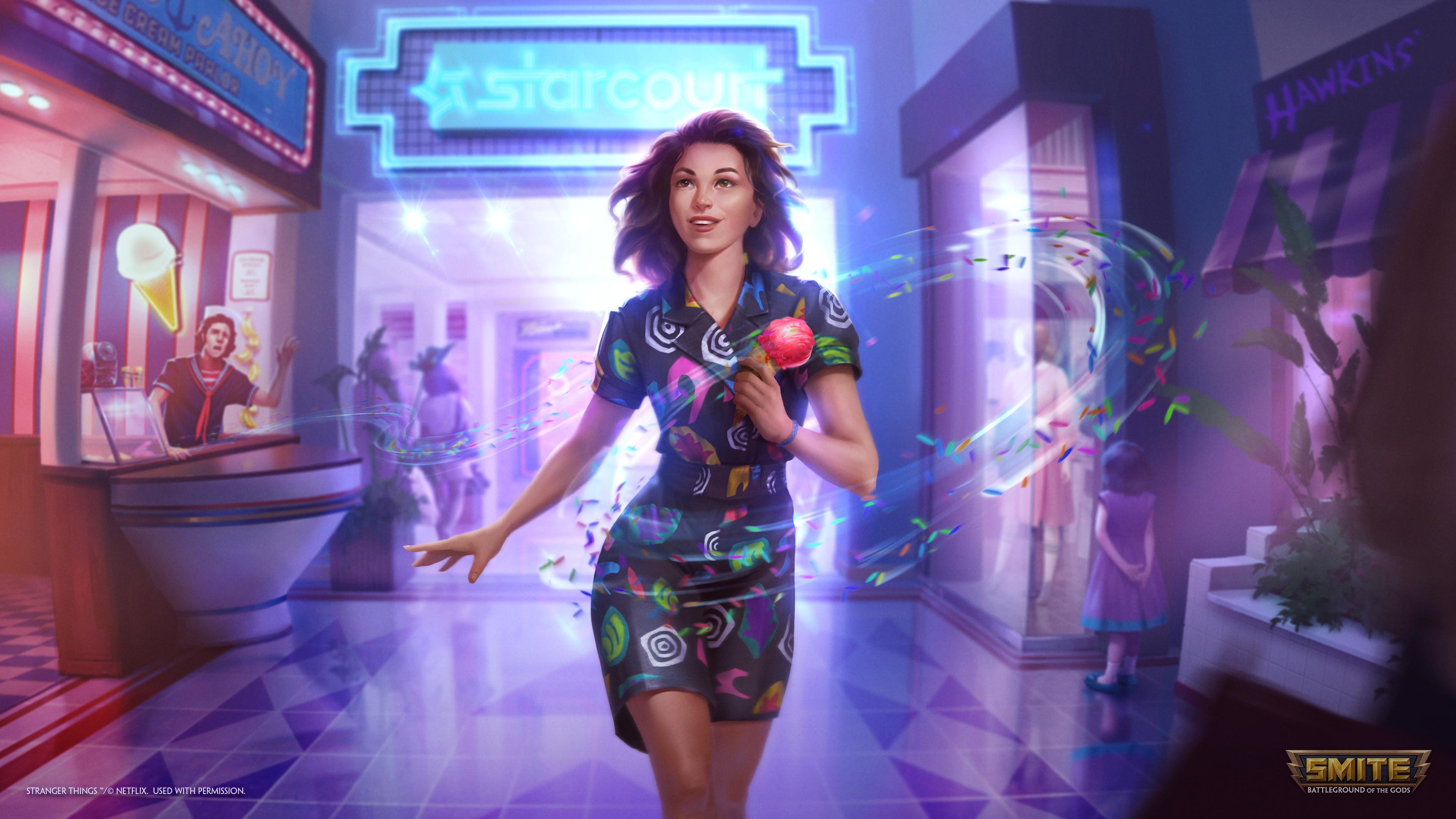 3840x2160 Smite X Stranger Things Eleven Scylla