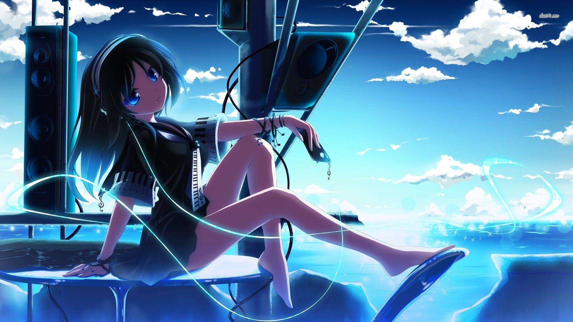 1920x1080 Gamer Couple Cute Anime Wallpaper