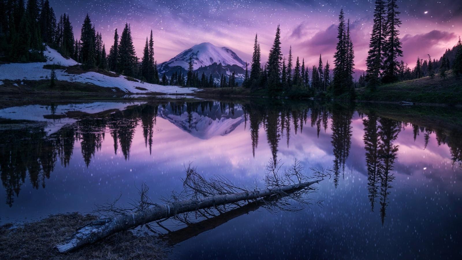 1600x900 Lake Nature Night Reflection 1600x900 Resolution Wallpaper, HD Nature 4K Wallpaper, Image, Photo and Background