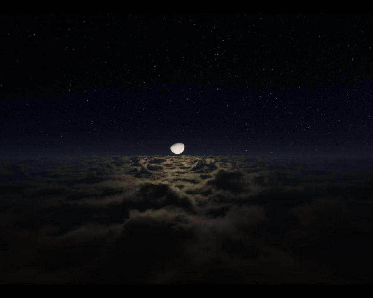 1280x1024 Wallpaper Black And Gray Laptop Computer, Night, Sky, Cloud • Wallpaper For You