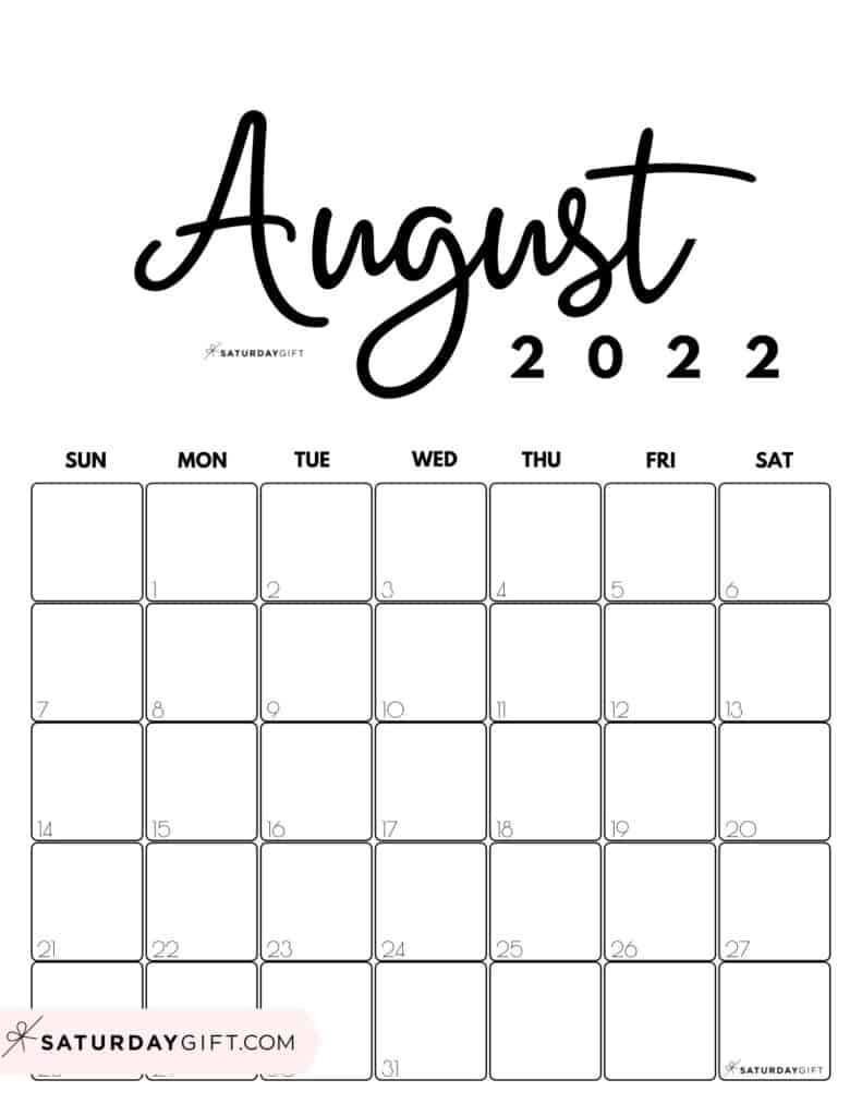 791x1024 August Calendar (& Free) Printable August 2022 Calendar Designs