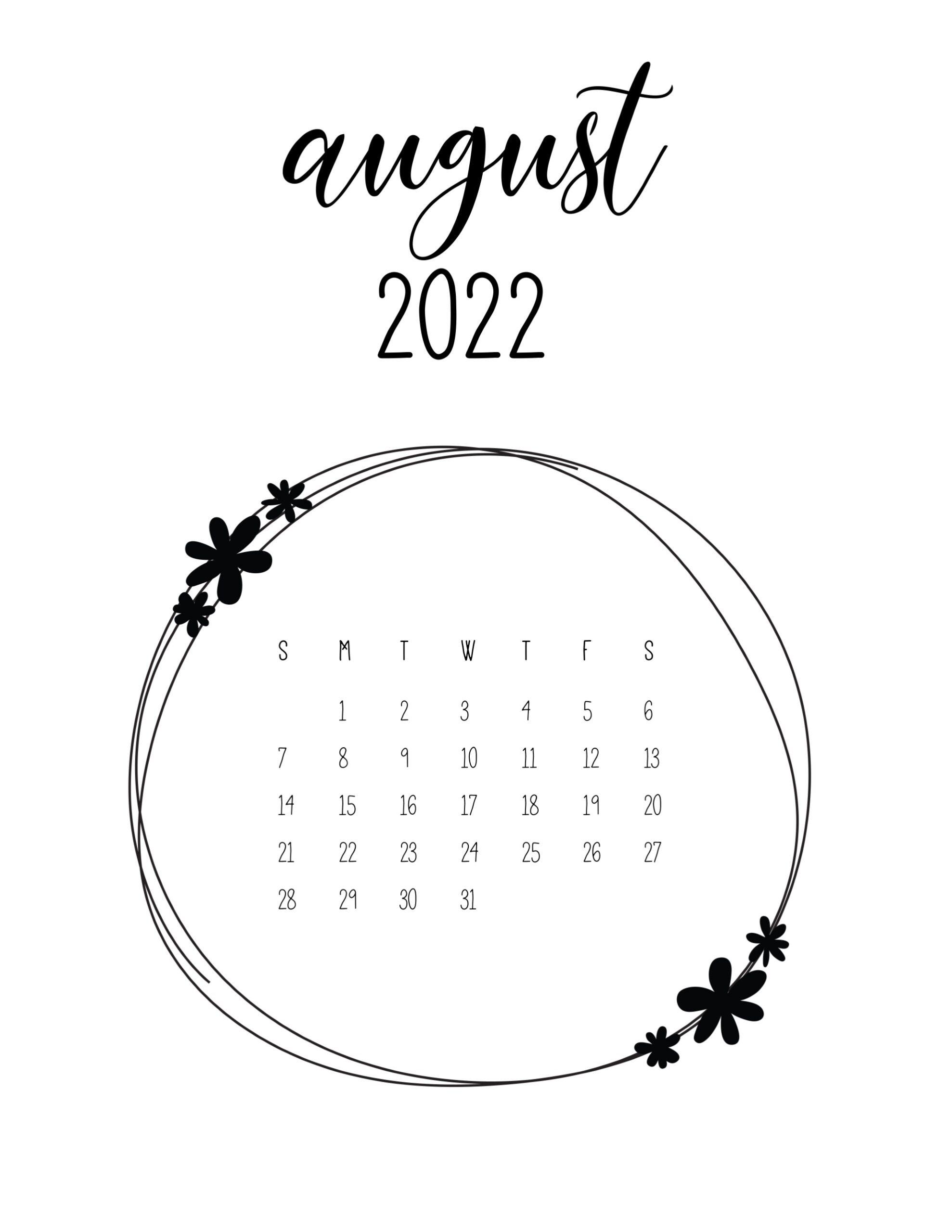 1978x2560 Free Printable August 2022 Calendars
