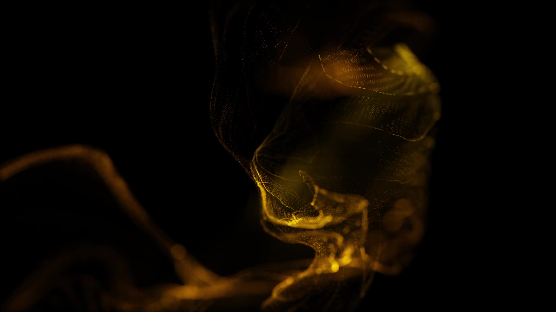 1920x1080 Beautiful Golden particles smoke abstract motion background Free Video