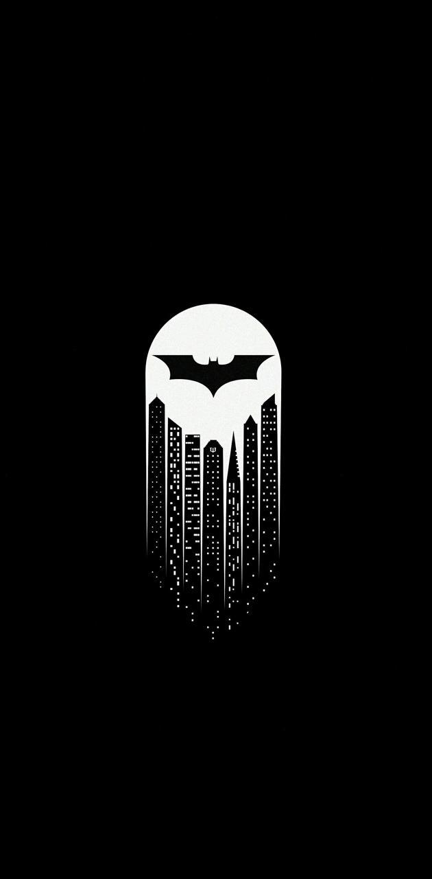 630x1280 Batman logo wallpaper