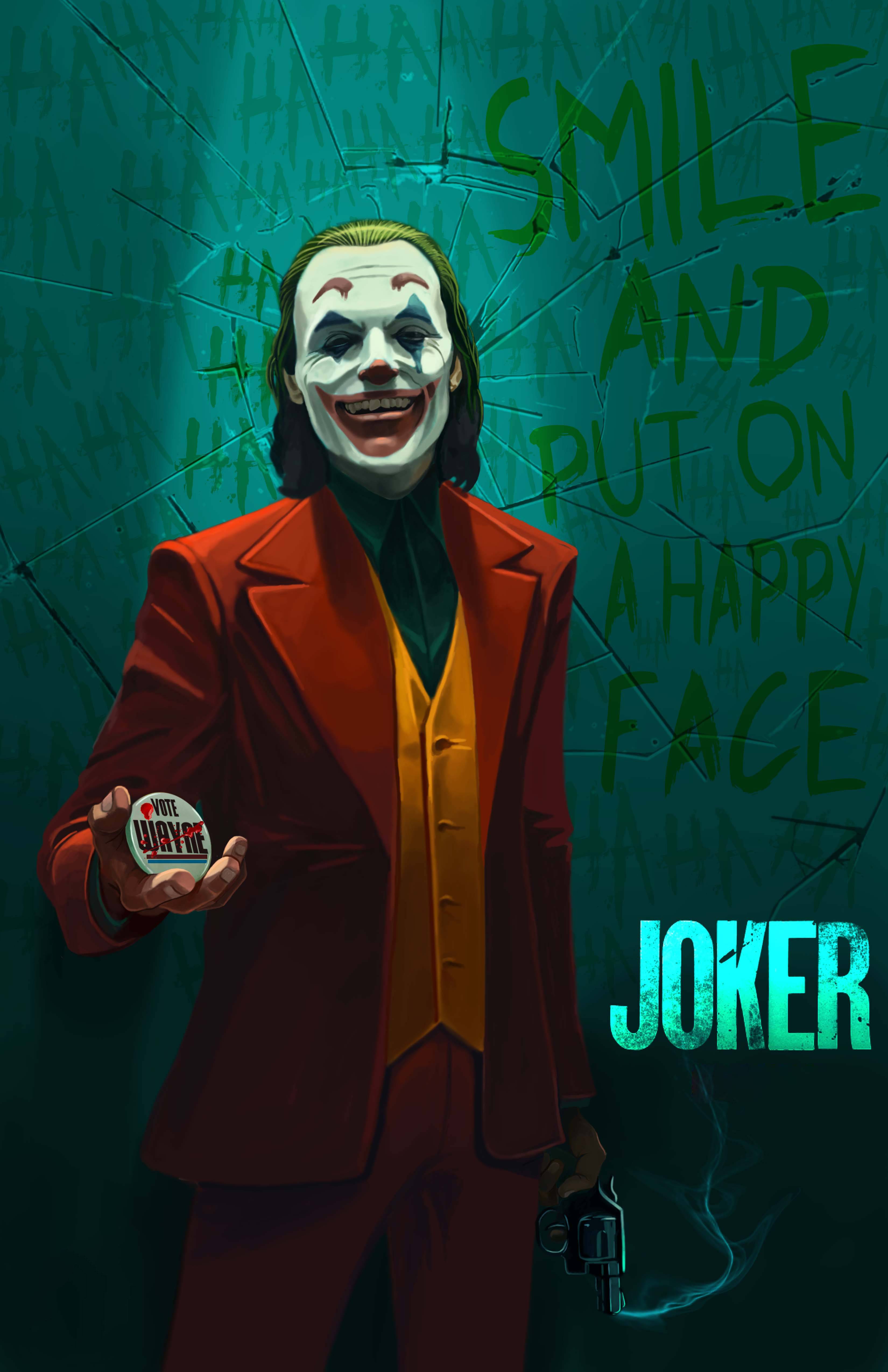 Joker laugh HA HA vector background Stock Vector  Adobe Stock