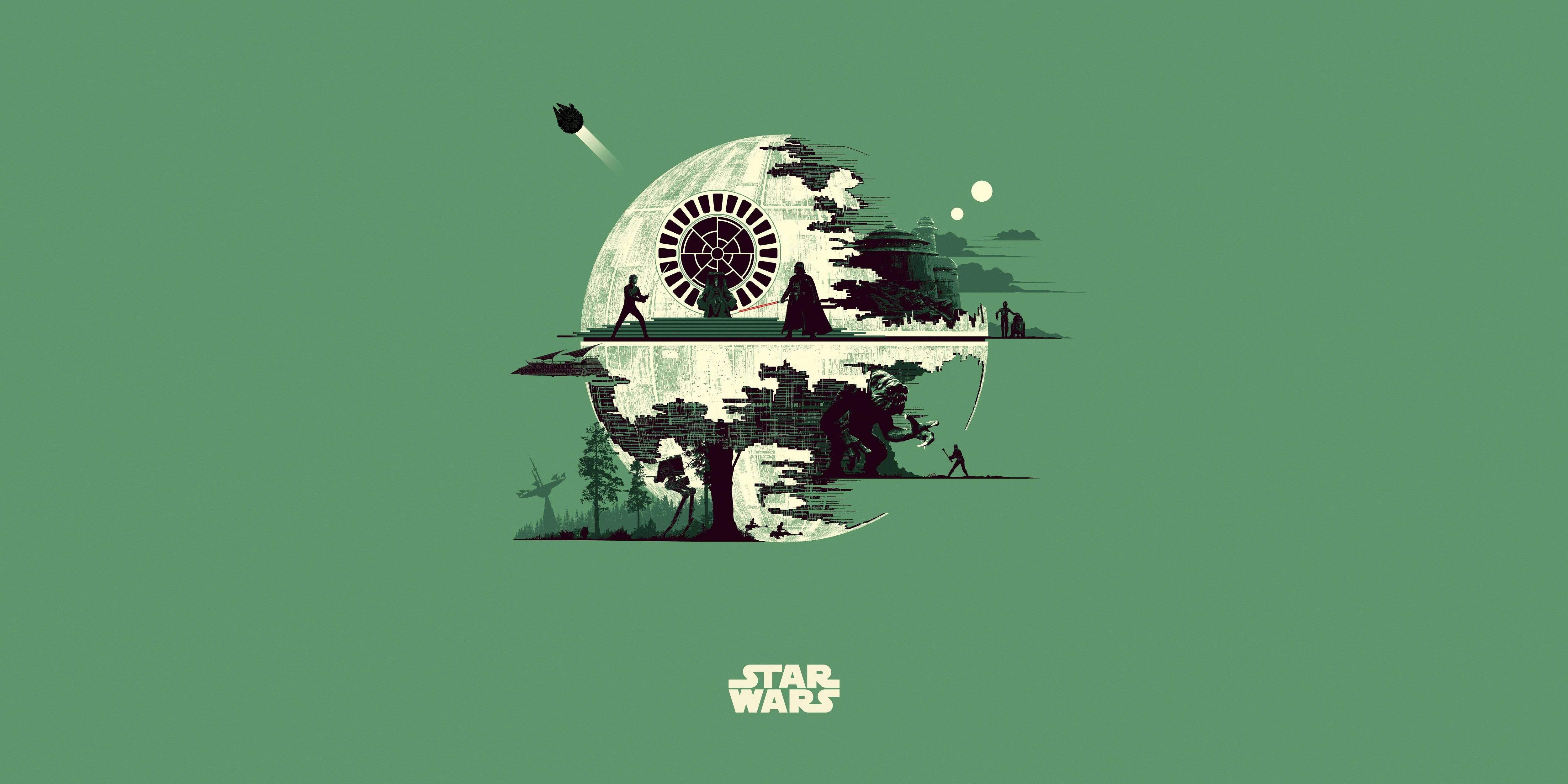 5000x2500 Star Wars Skywalker Saga Minimal Wallpaper, HD Movies 4K Wallpaper, Image, Photo and Background