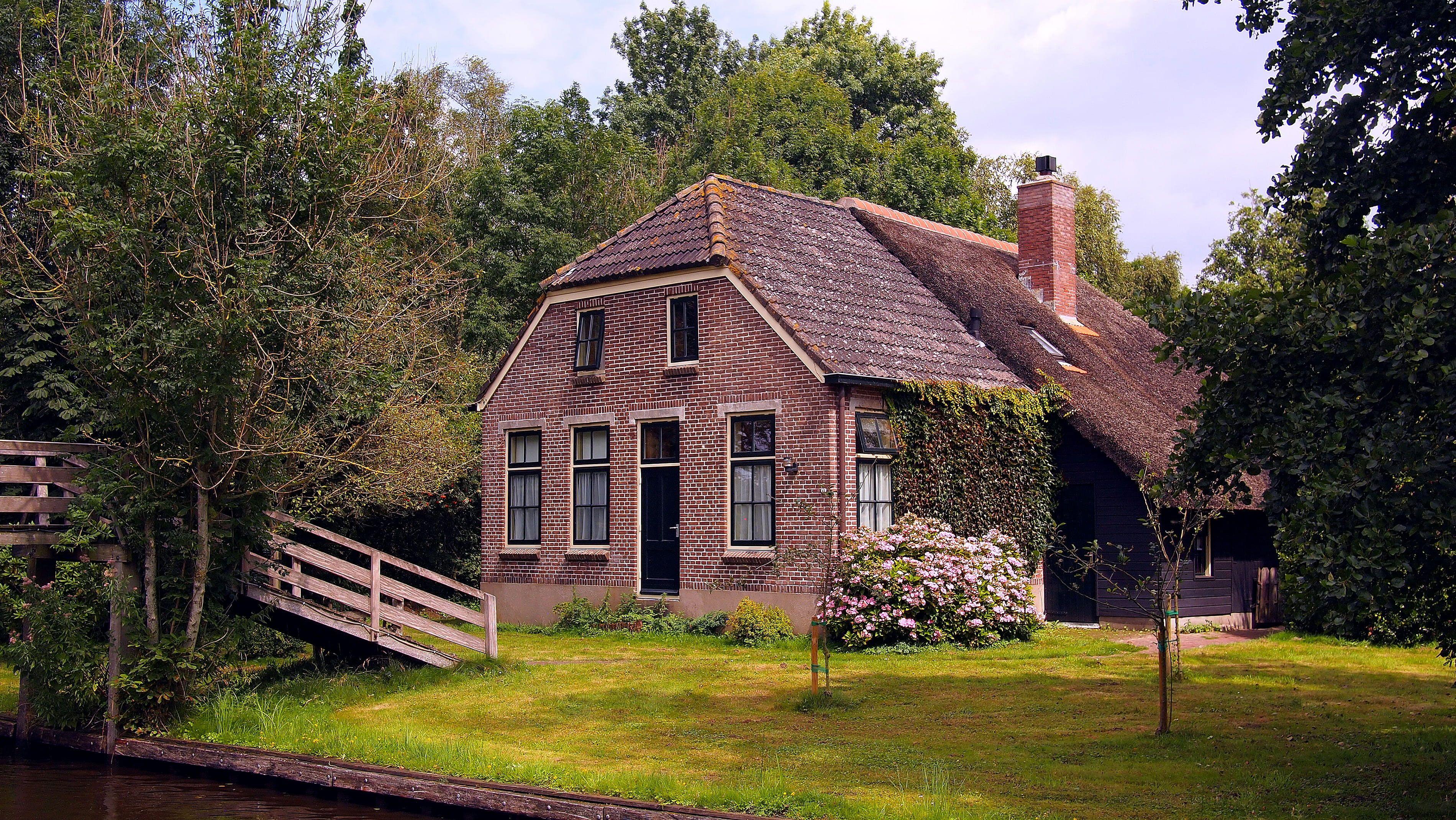 3800x2141 Netherlands wallpaper, countryside, nature, forest, woods, giethoorn. House in the woods, Architecture, Countryside house