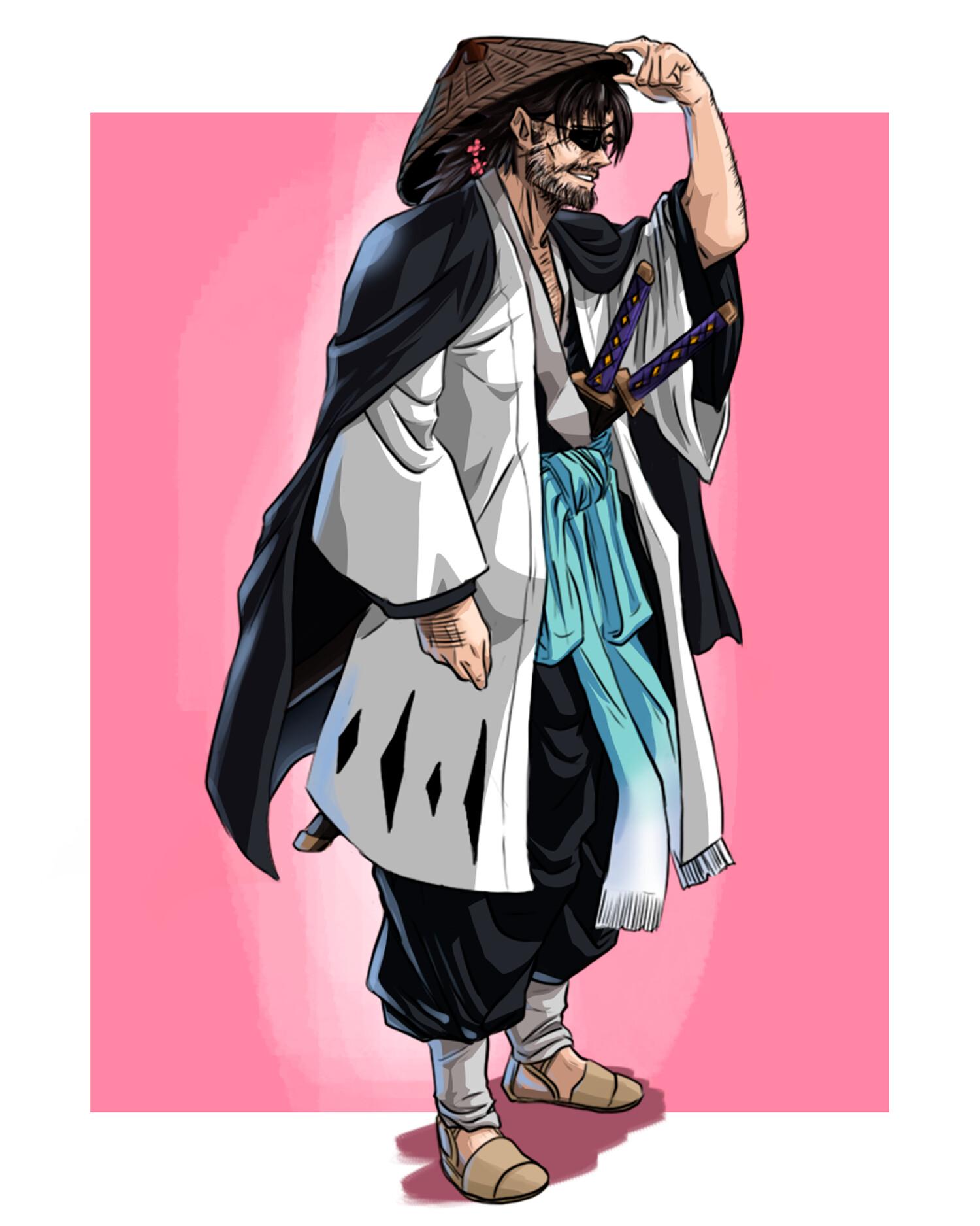 1500x1875 shunsui kyōraku (fanart)