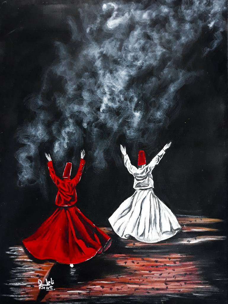 770x1026 Whirling dervish / dance Painting