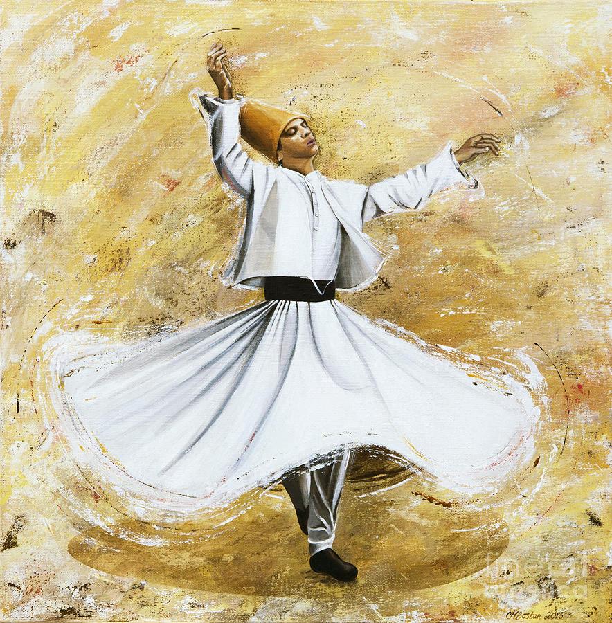 884x900 Dervish Serenity Painting