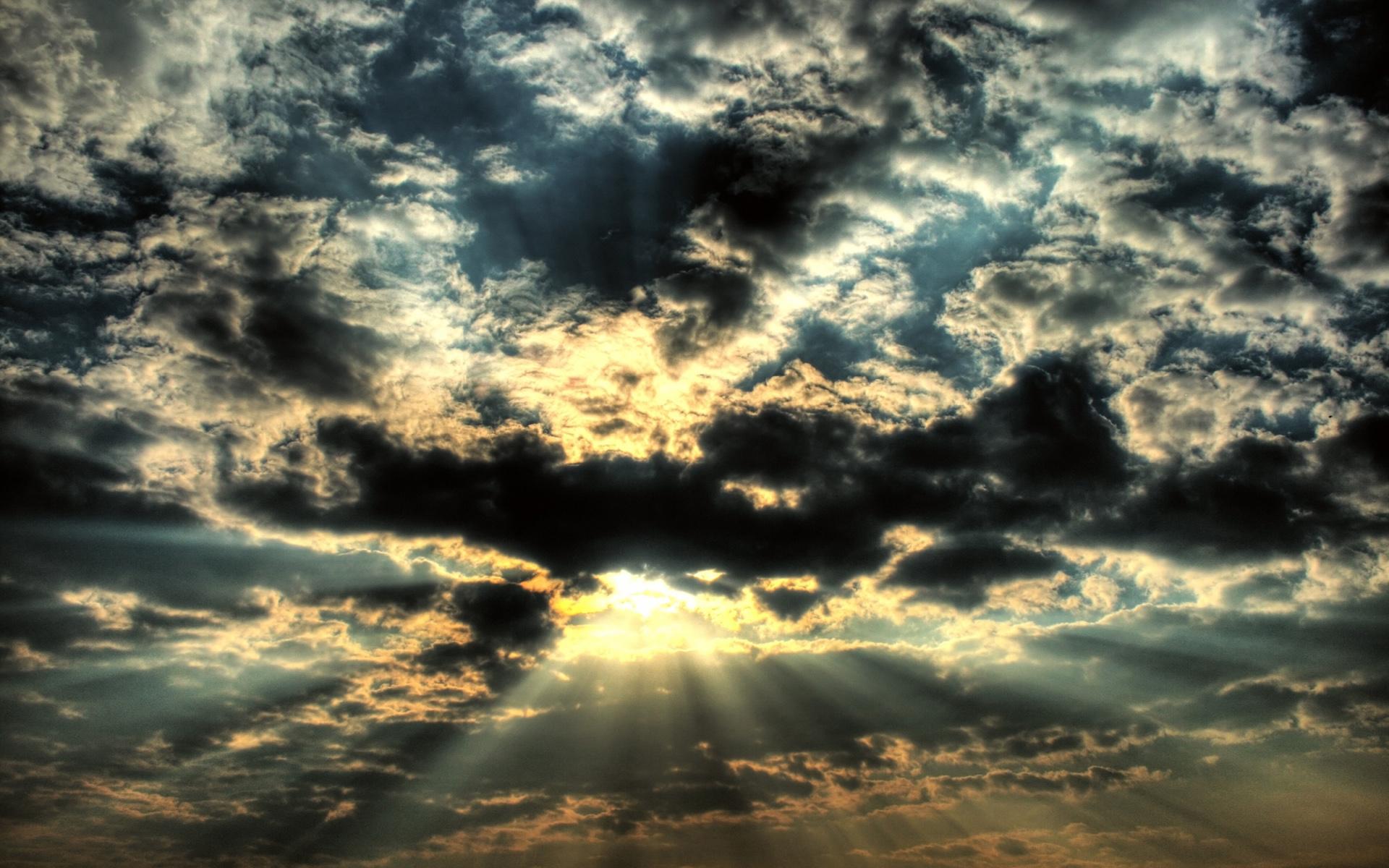 1920x1200 Light Trough Rain Clouds HD wallpaper