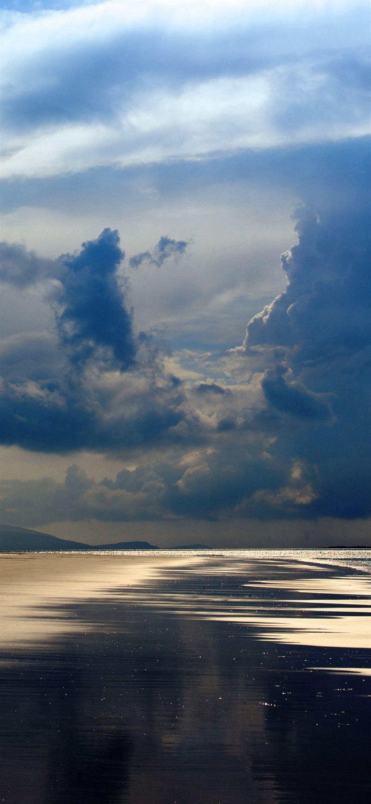1242x2688 Beach Sea Summer Rain Cloud Nature iPhone X Wallpaper Free Download