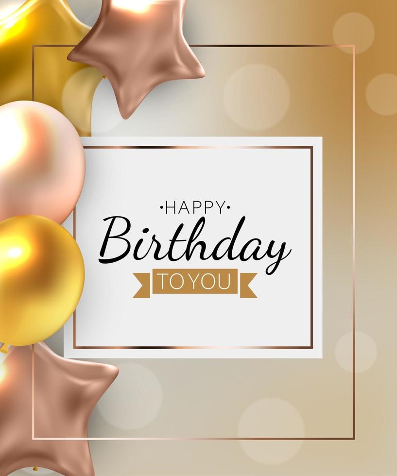817x980 Happy Birthday Background with Balloons. Vector Illustration