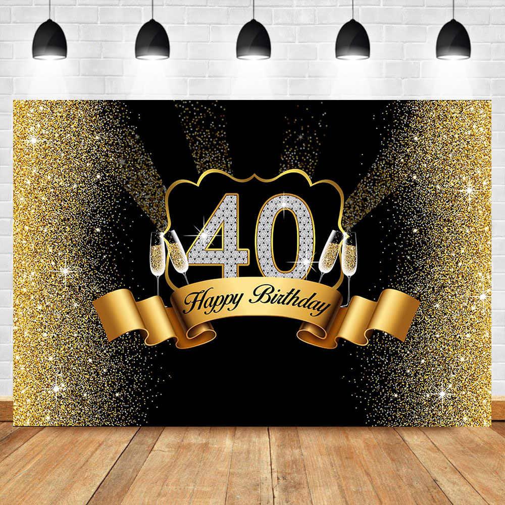 1000x1000 Black And Gold 50th Birthday Backdrop