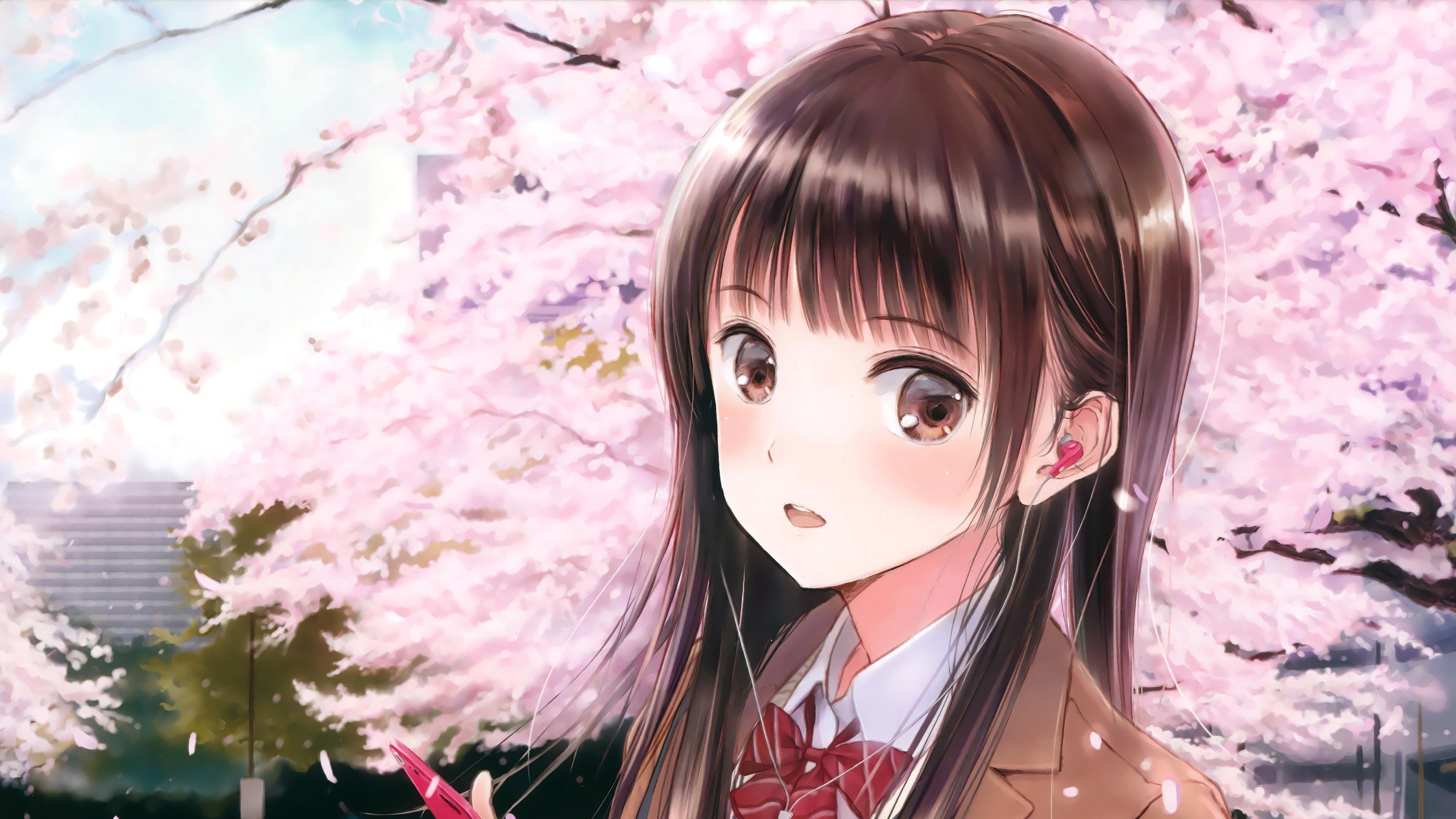 3840x2160 Anime Cute School Girl, HD Anime, 4k Wallpaper, Image, Background, Photo and Picture