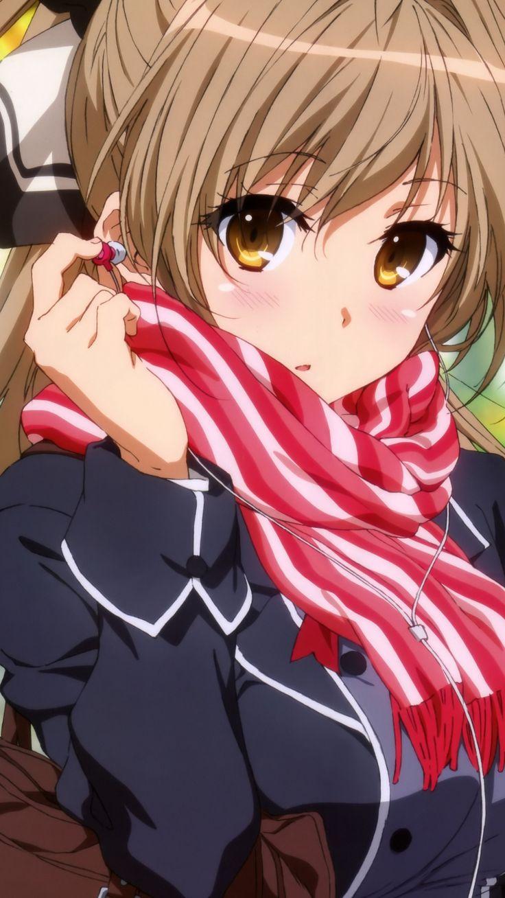 736x1308 Cute Anime Schoolgirl Shy Head Face IPhone 6 Wallpaper Download. IPhone Wallpaper, IPad Wallpaper One Stop Downloa. Anime, Amagi Brilliant Park, Filles D'anime