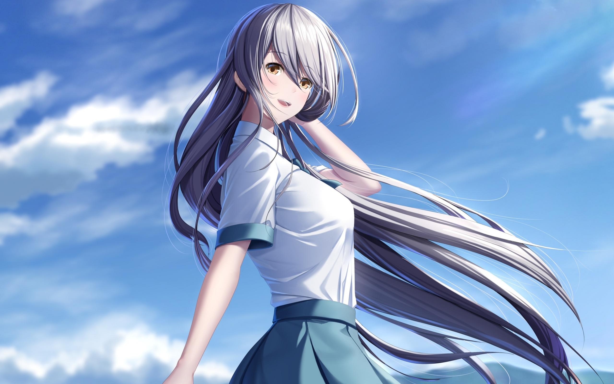 2560x1600 Download school girl, cute, hitomi tsukishiro, anime girl 2560x1600 wallpaper, dual wide 16:10 2560x1600 HD image, background, 17365