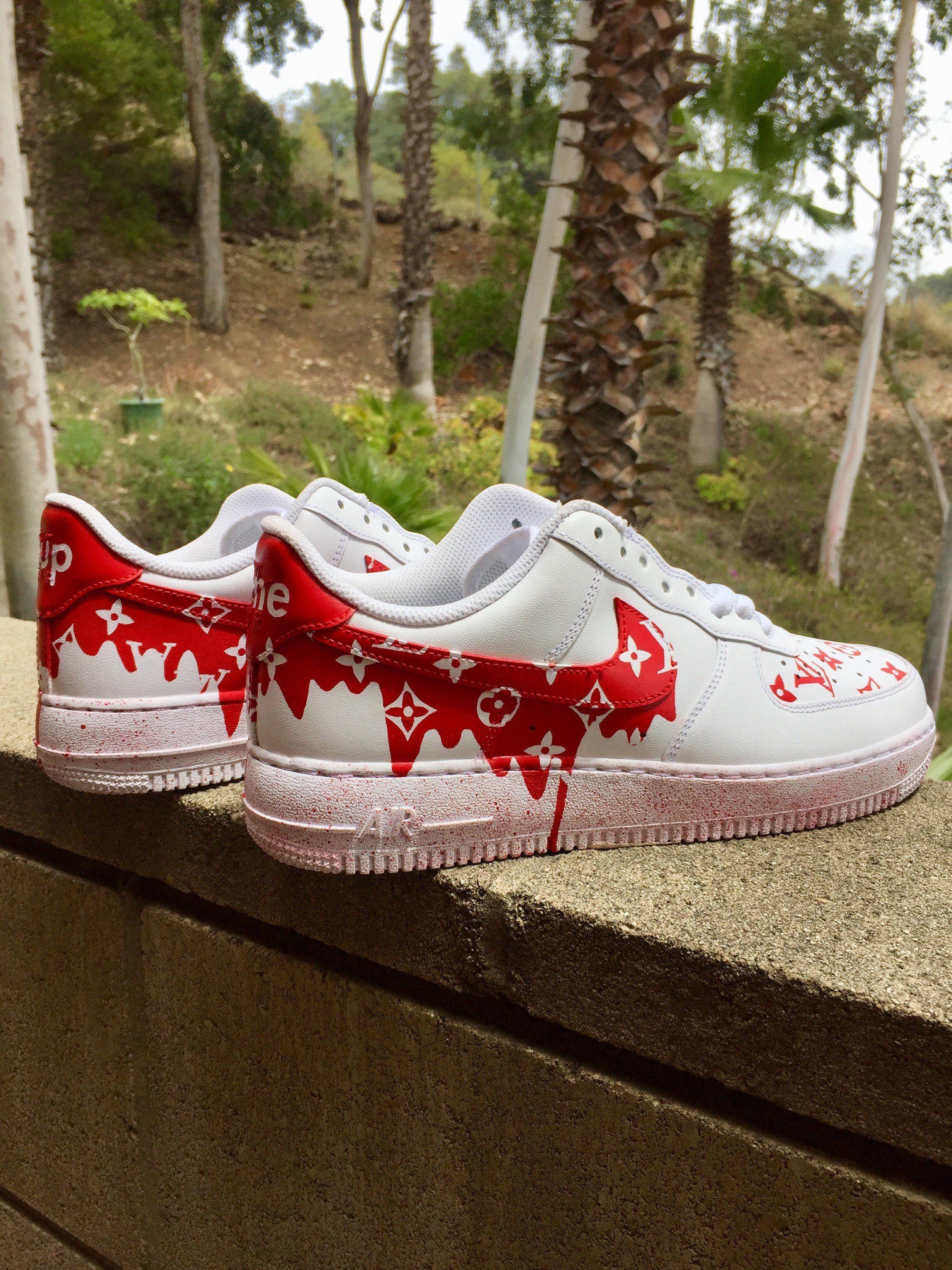 2250x3000 Red Air Force Shoes Wallpaper