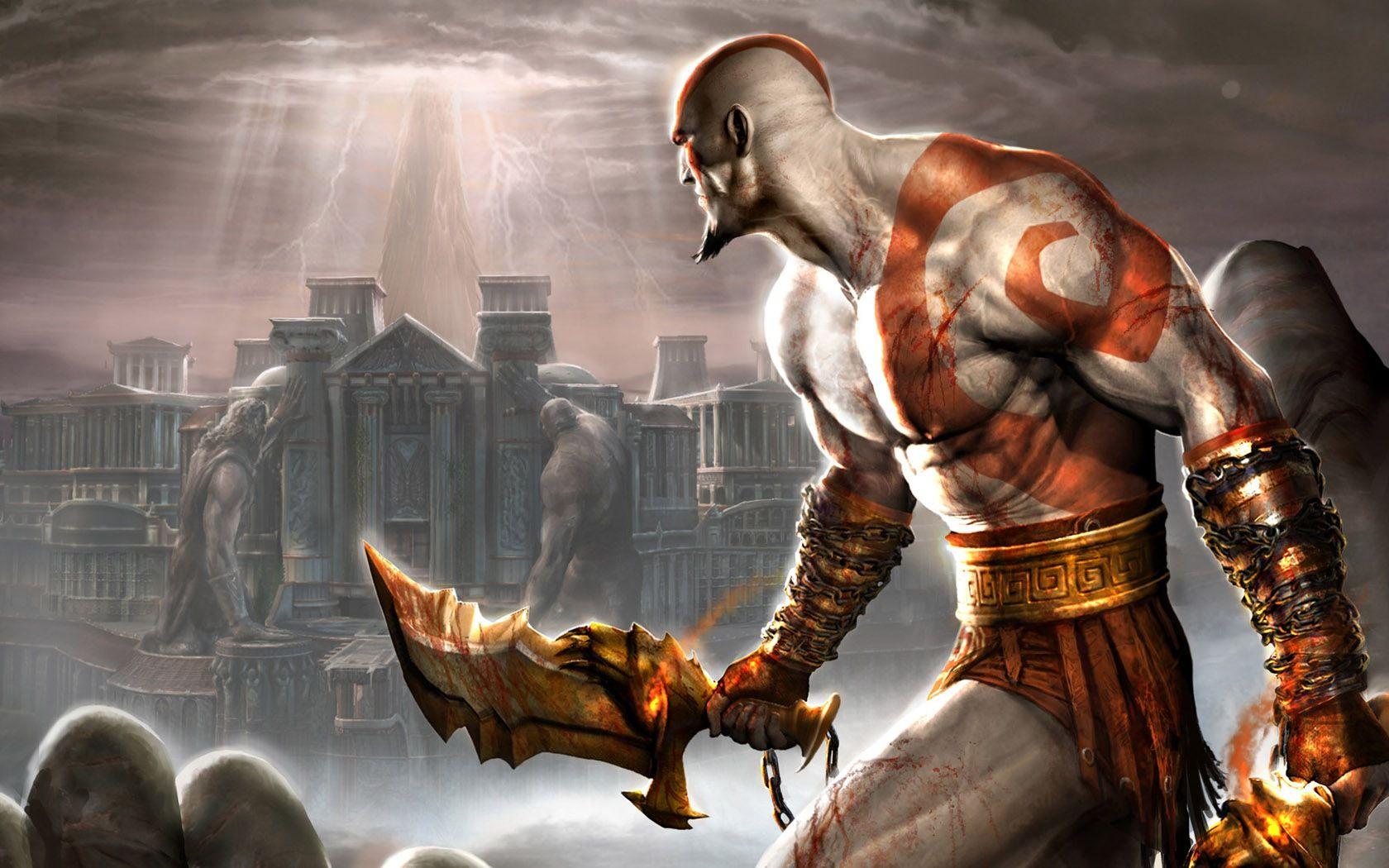 1680x1050 God of War Kratos Wallpaper