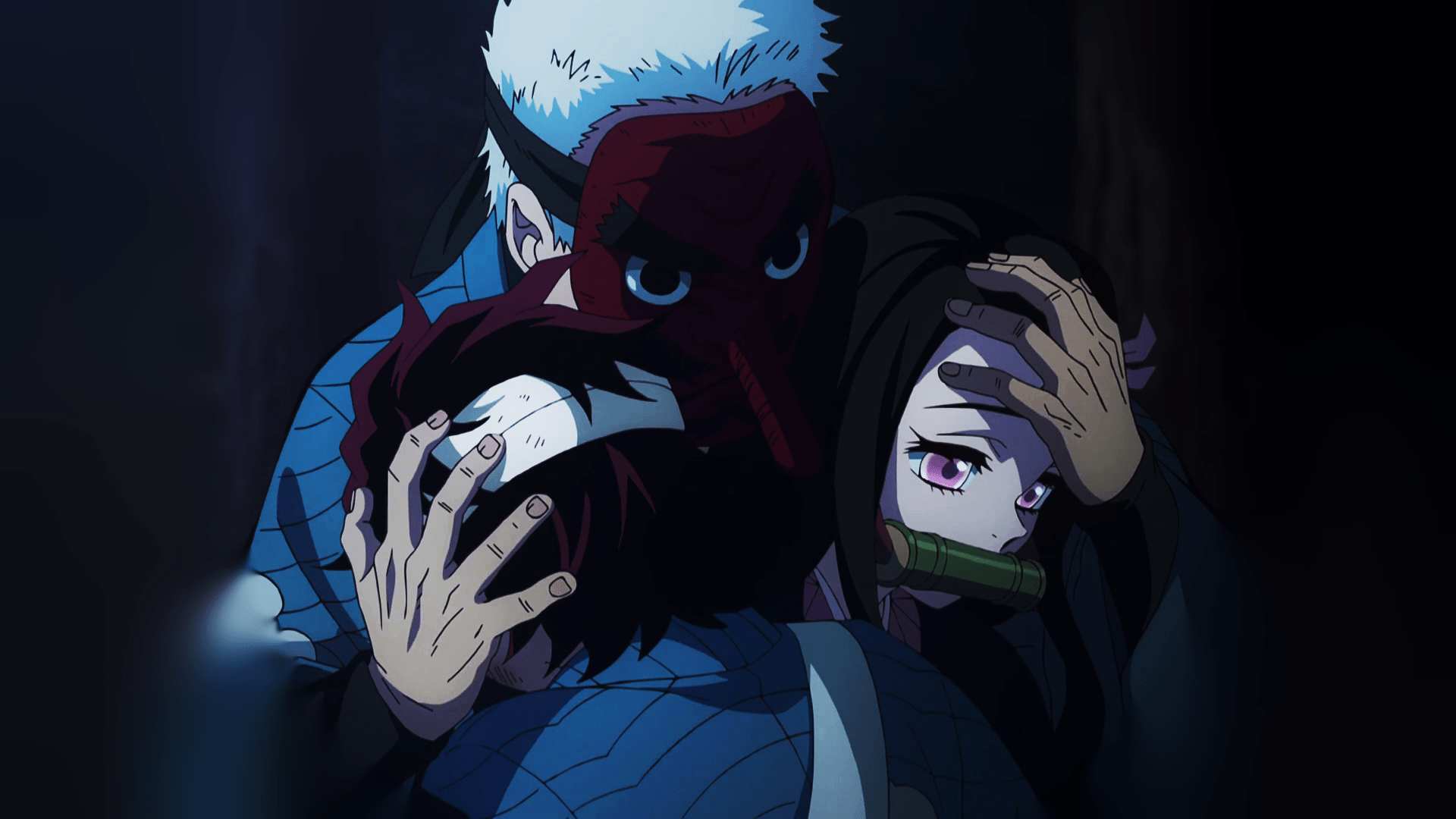 1920x1080 Tanjiro Kamado Nezuko Kamado Sakonji Urokodaki Wallpaper:1920x1080