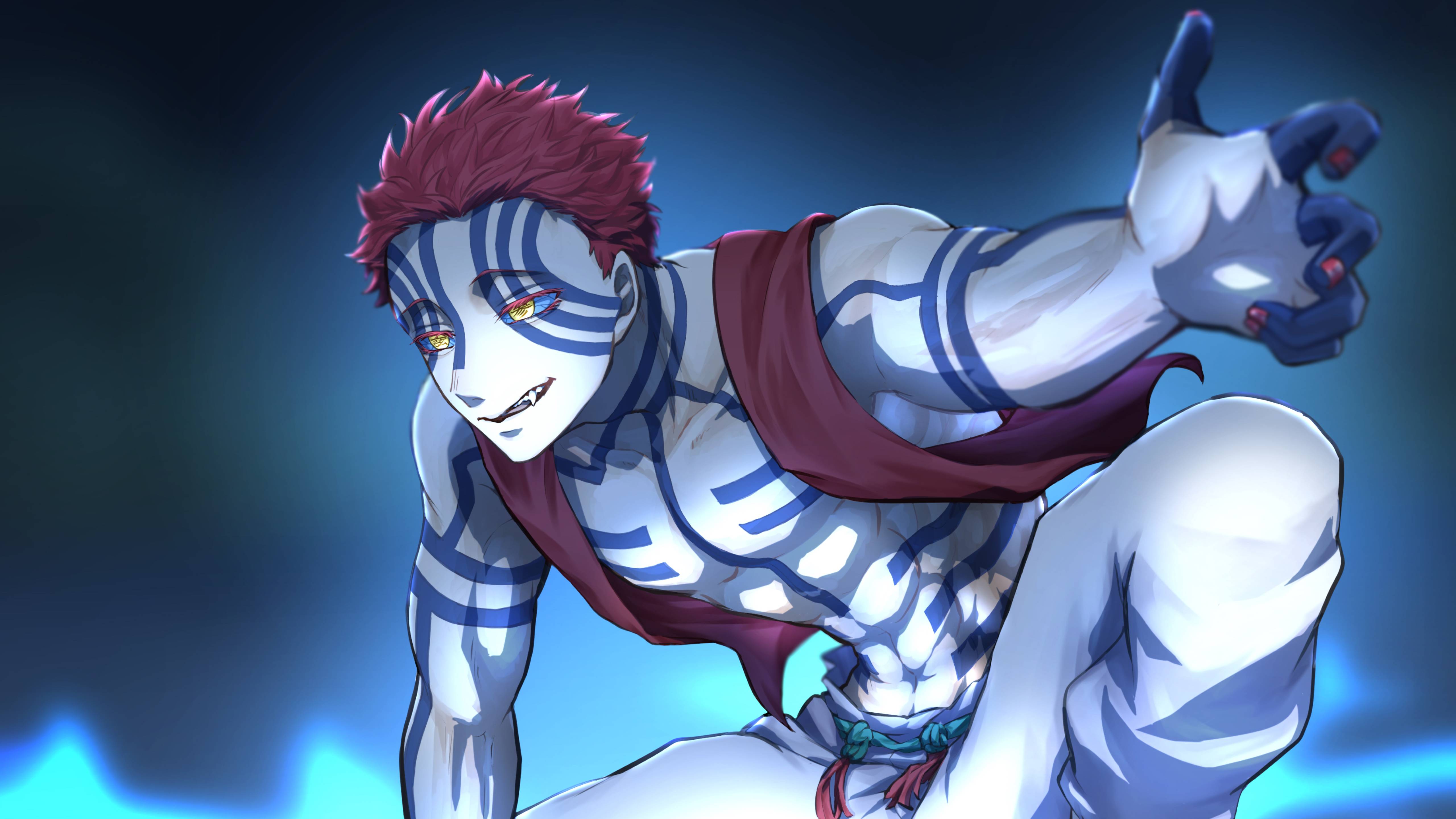 5120x2880 Akaza Demon Slayer Art 5K Wallpaper, HD Anime 4K Wallpaper, Image, Photo and Background
