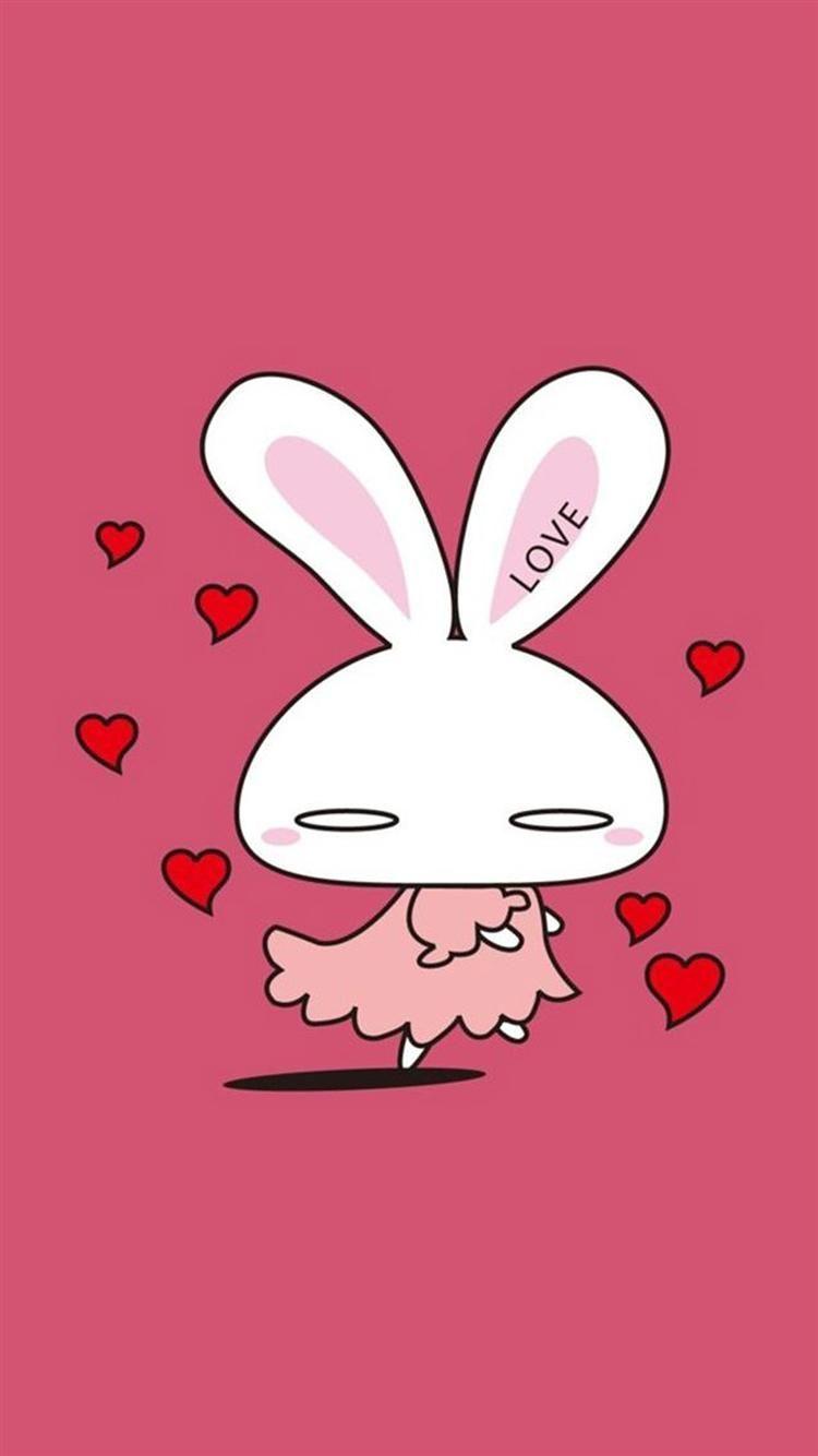 750x1334 Cute Kawaii Bunny iPhone Wallpaper