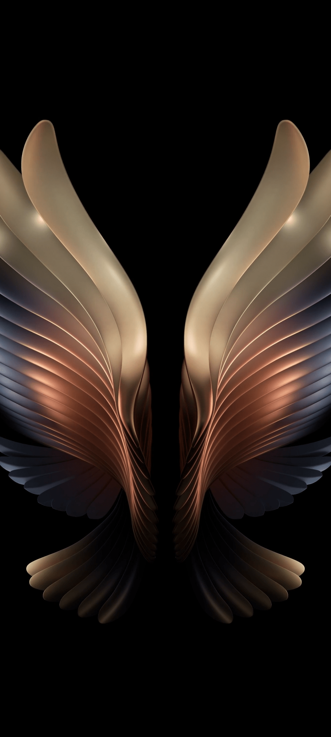 1080x2400 Samsung Galaxy W21 Wallpaper 4K, Samsung Galaxy Fold, AMOLED, Angel wings, Abstract