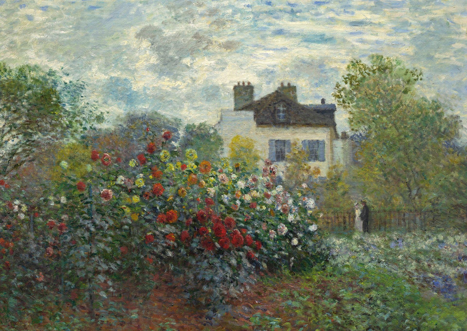 1920x1361 assorted flowers painting #landscape #picture Claude Monet The garden of Monet at Argenteuil P #wallpap. Claude monet art, Monet art, National gallery of art