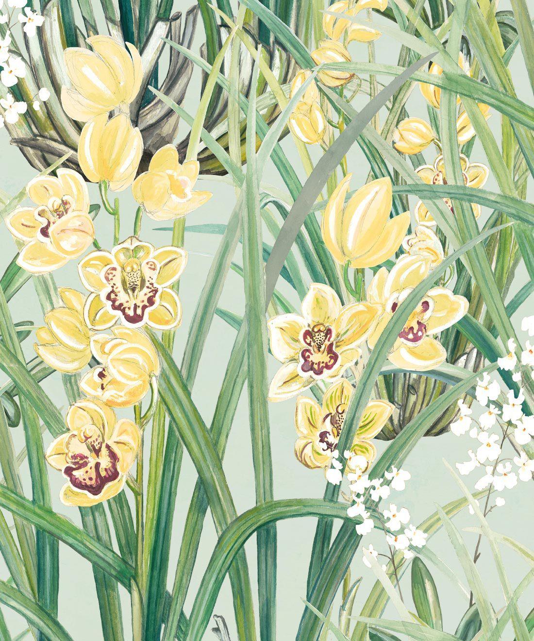 1100x1320 Garden Orchids • Botanical Wallpaper