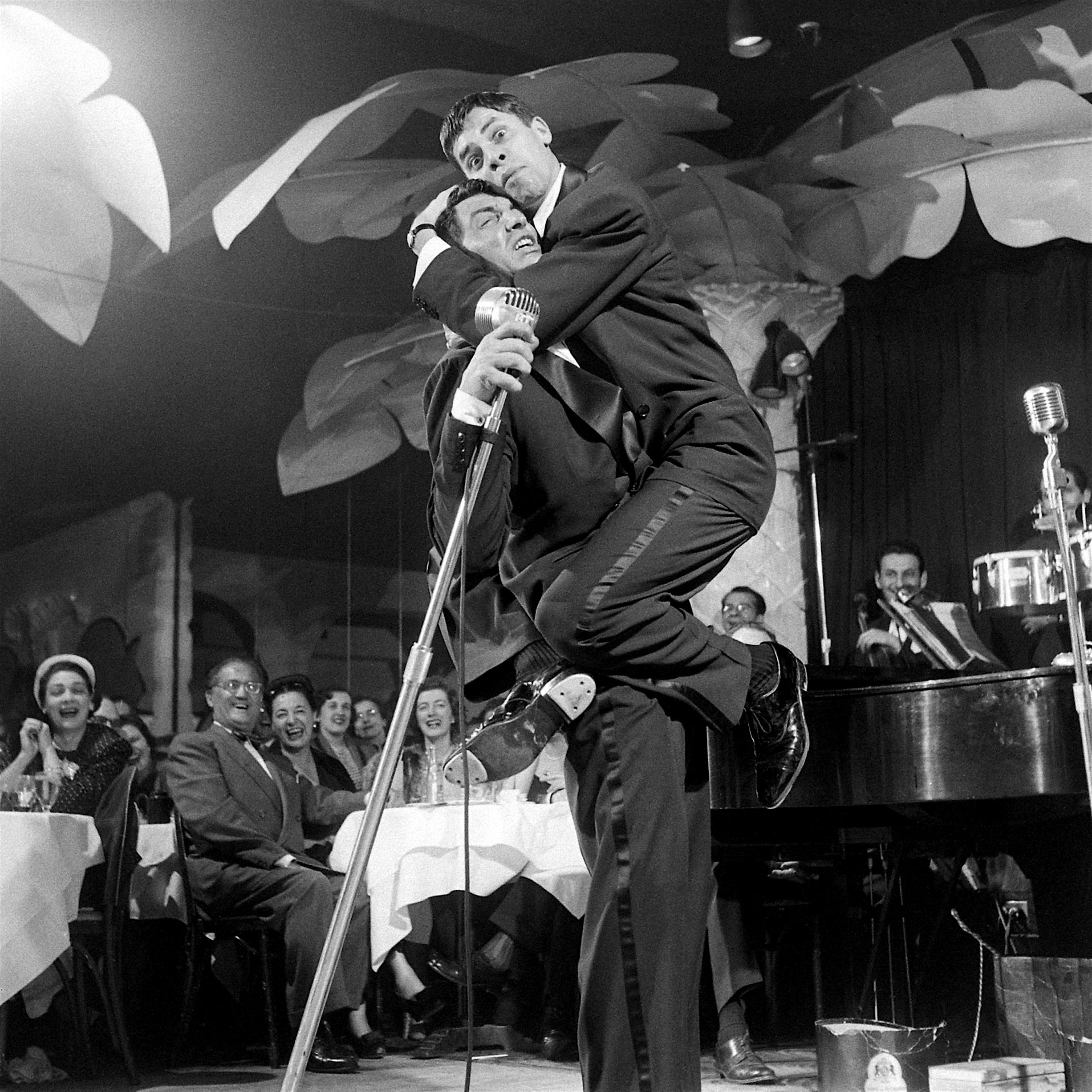 2453x2452 LIFE Martin and Jerry Lewis during their '3AM Mayhem' set at the Copacabana in New York, 1949
