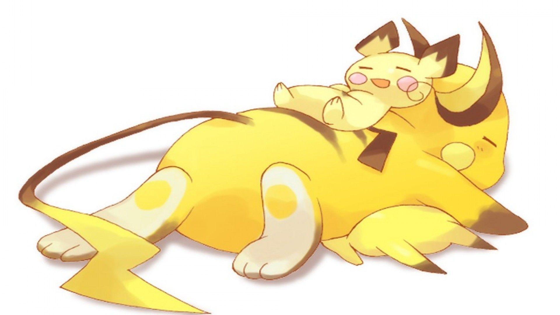 1920x1080 ScreenHeaven: Pichu Pikachu Pokemon Raichu simple background