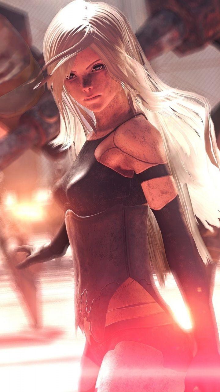 720x1280 White hair, A Nier: Automata, warrior, video game, 720x1280 wallpaper
