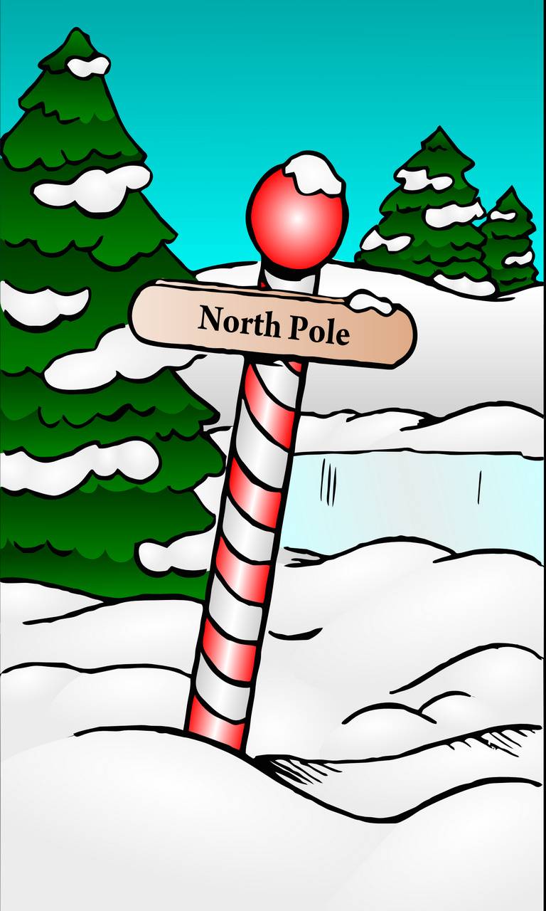 768x1280 north pole xmas Wallpaper