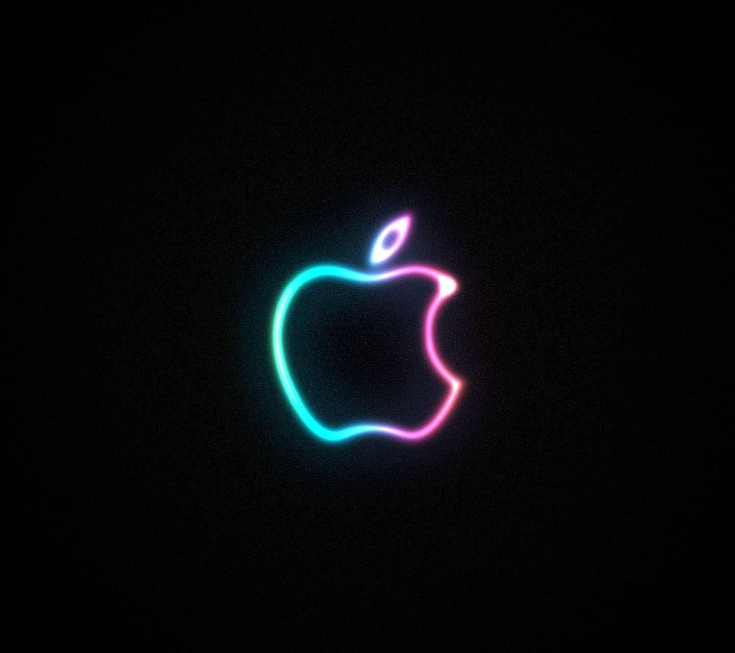 iPhoneXpapers.com | iPhone X wallpaper | ng07-apple-logo-blue-dark