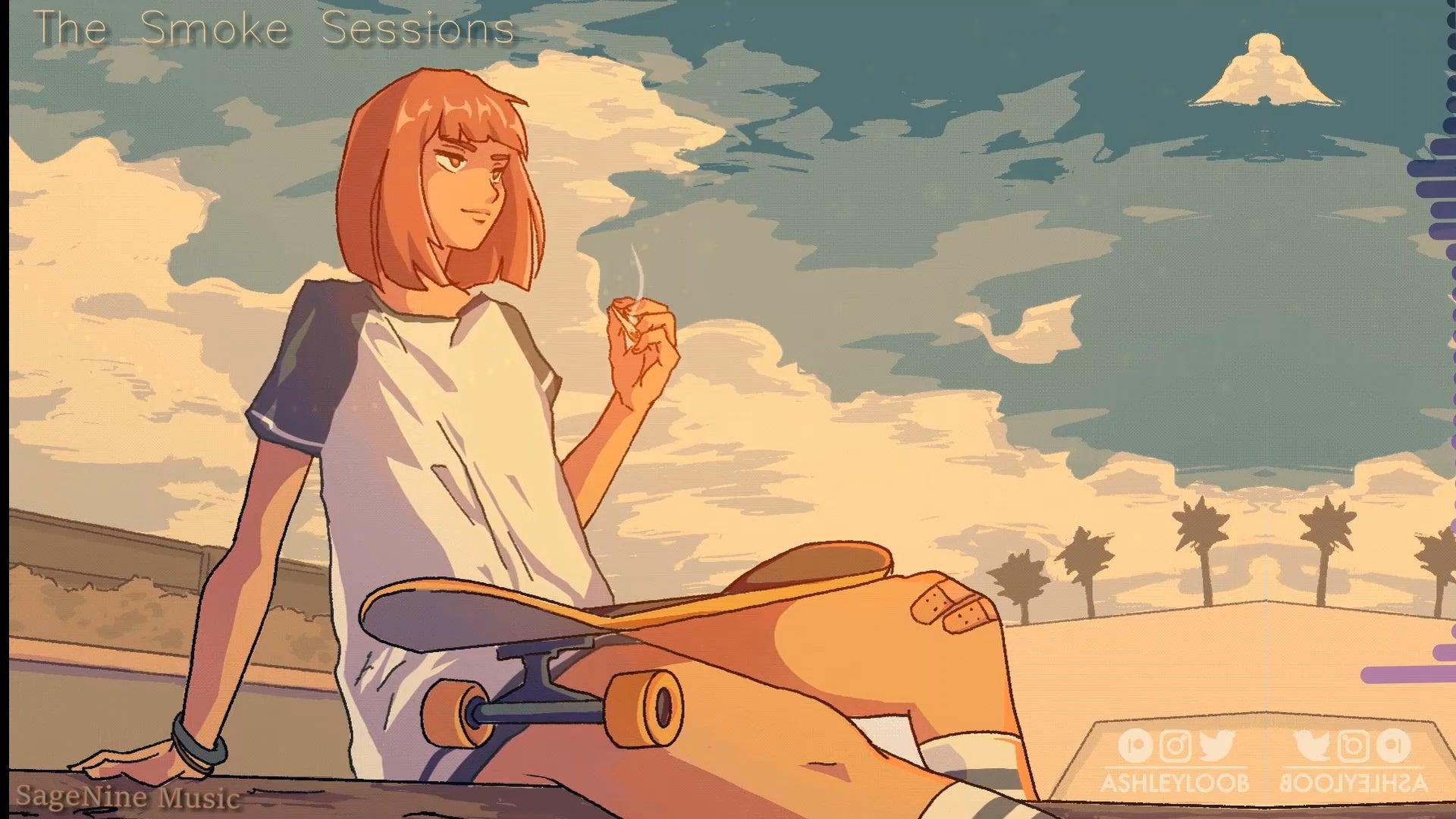 1920x1080 Smoke Sessions Newest Acoustic LoFi / Feel Good Chillhop Animated Project