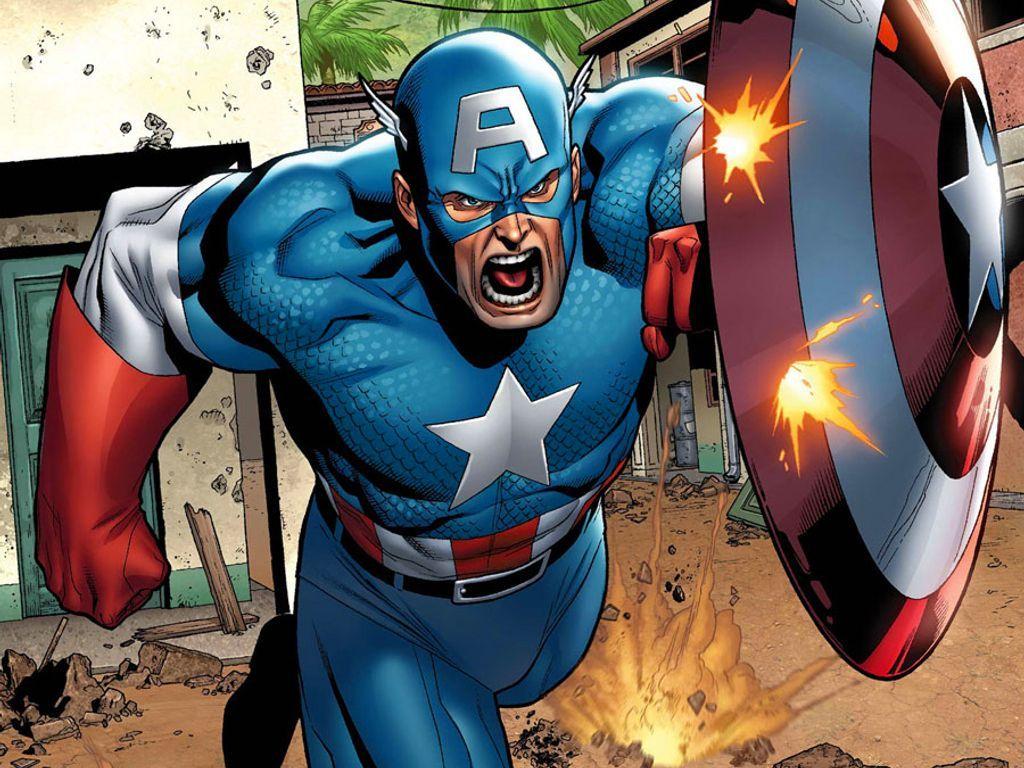 1024x768 Marvel Comics Captain America Aesthetic Desktop Wallpaper