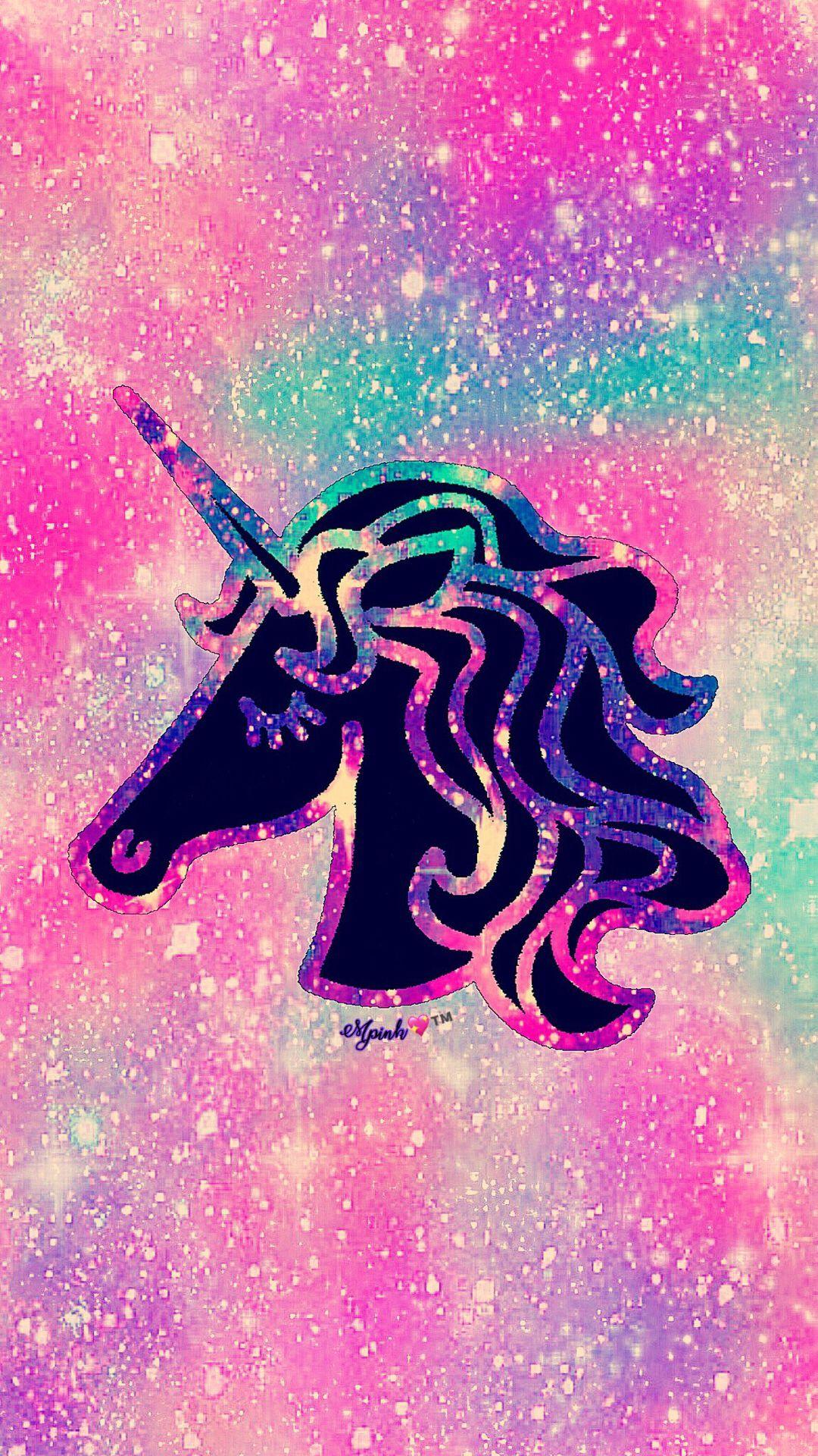 Background Galaxy Pastel Glitter Unicorn Fan Club