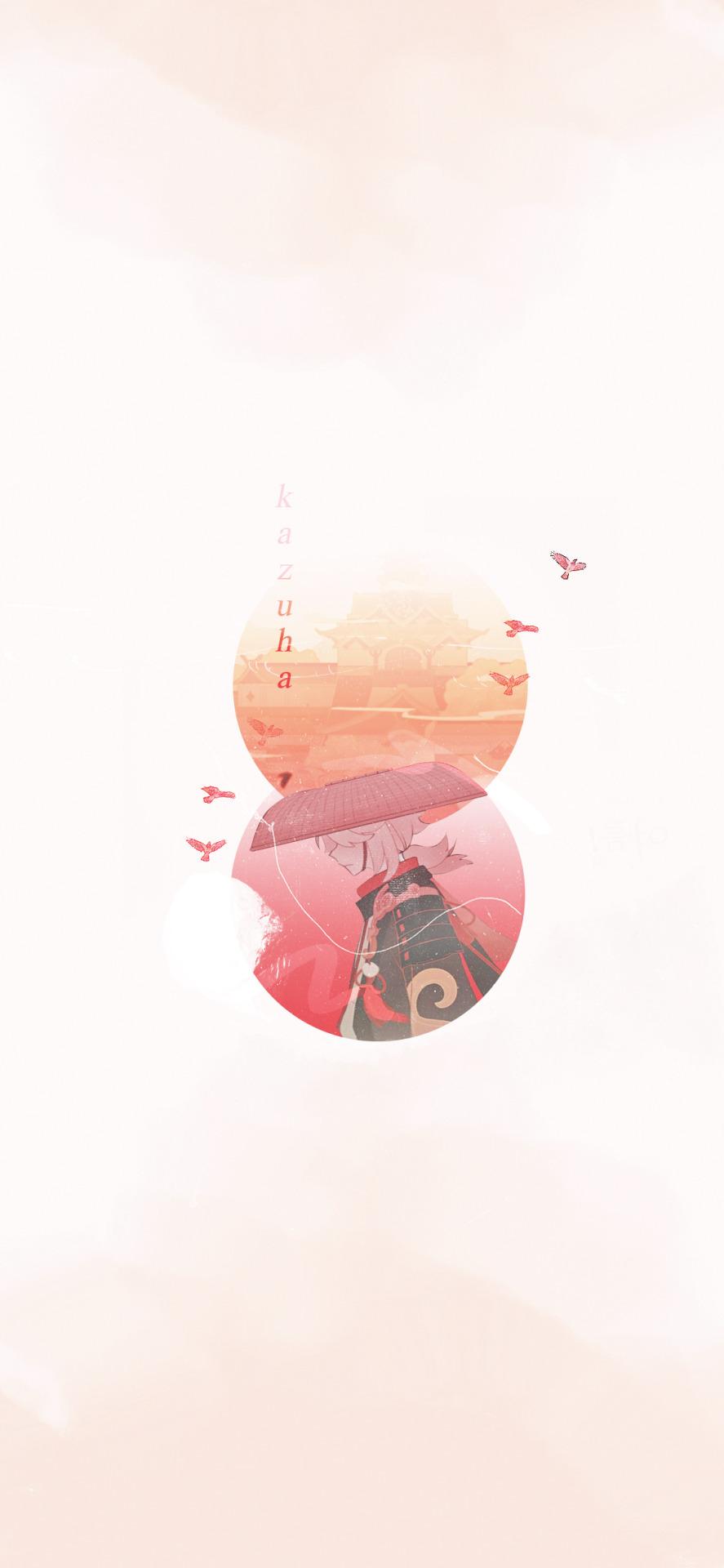 887x1920 Genshin Impact Phone Minimalist Wallpaper
