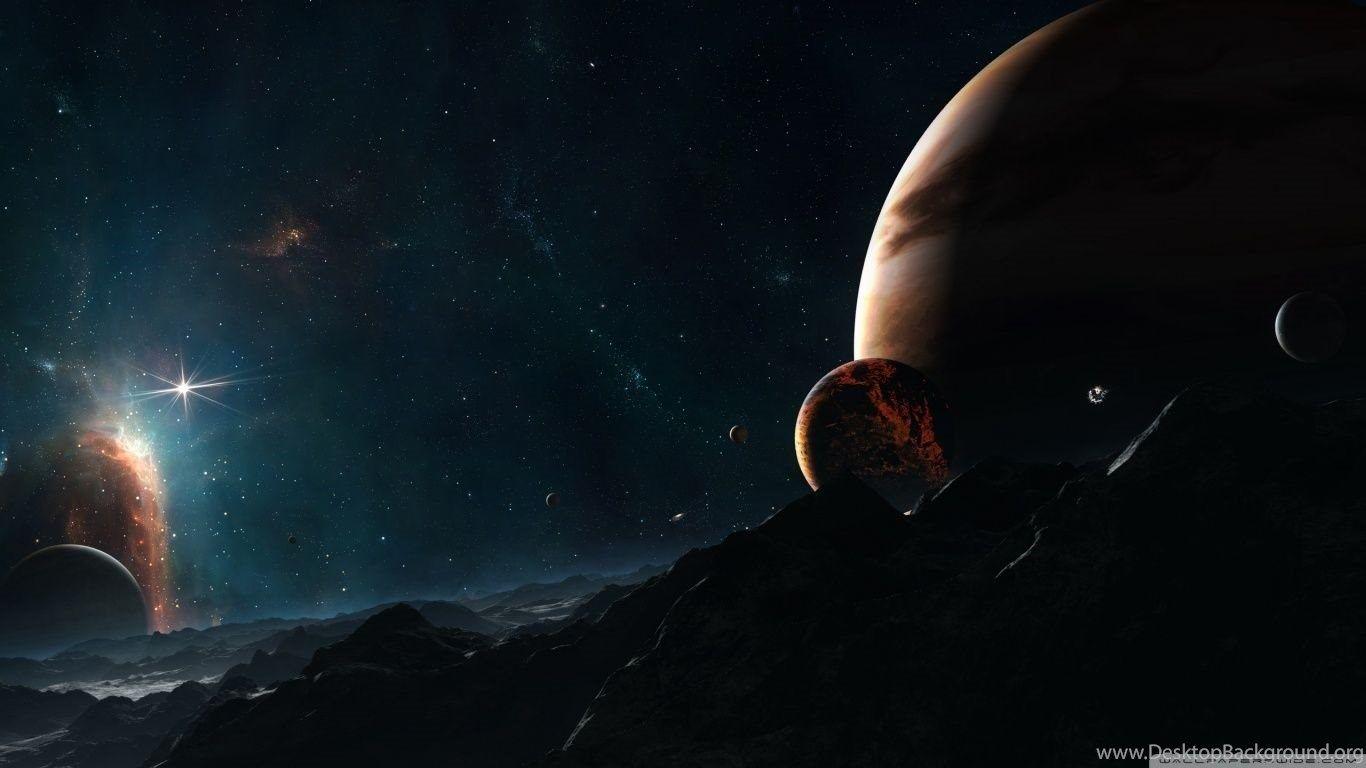 1366x768 Planet Close To Jupiter HD Desktop Wallpaper : High Definition