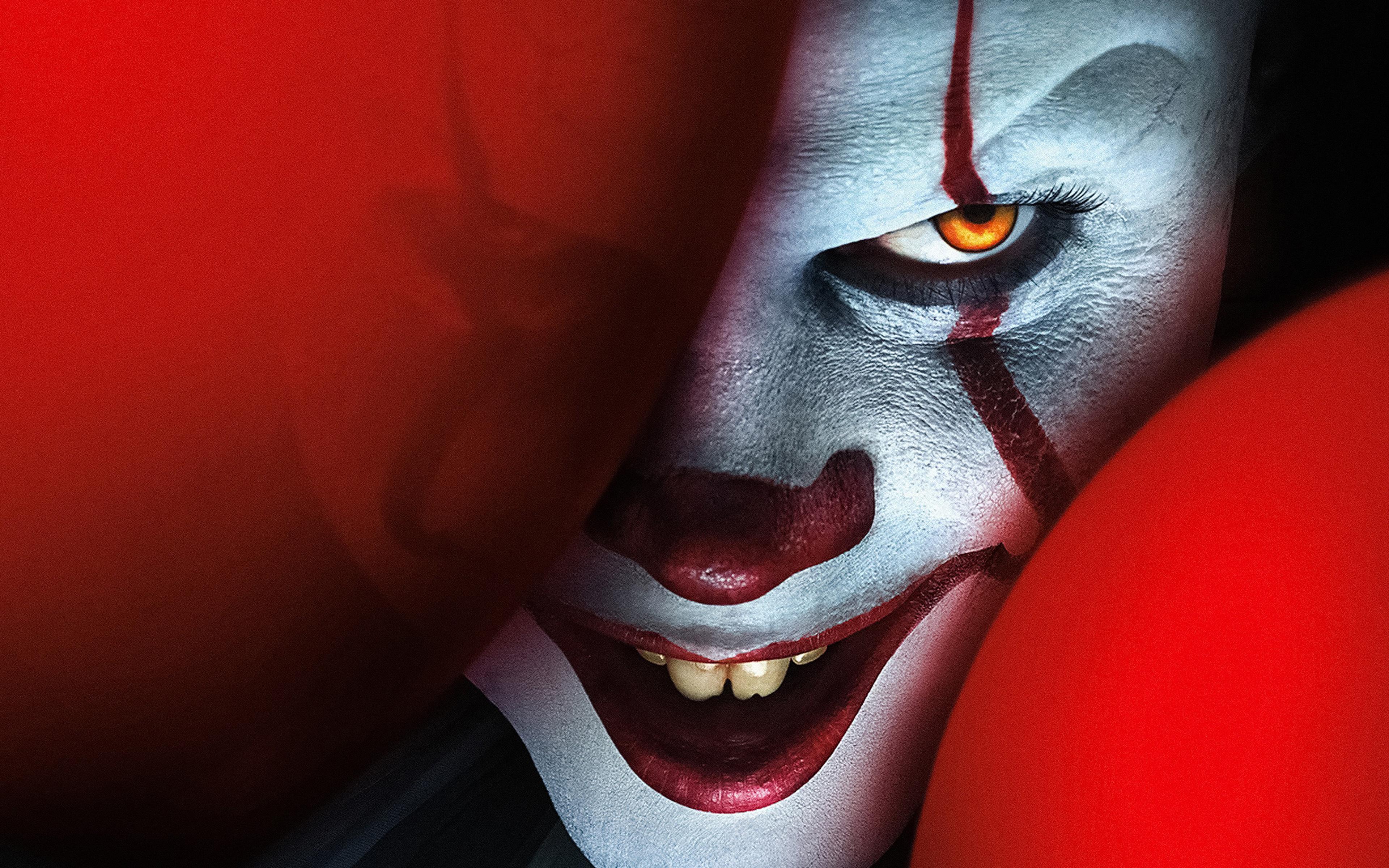 3840x2400 Download wallpaper It Chapter Two, promo poster, Pennywise the Dancing Clown, 4k, promotional materials, main character, Bill Skarsgard for desktop with resolution 3840x2400. High Quality HD picture wallpaper