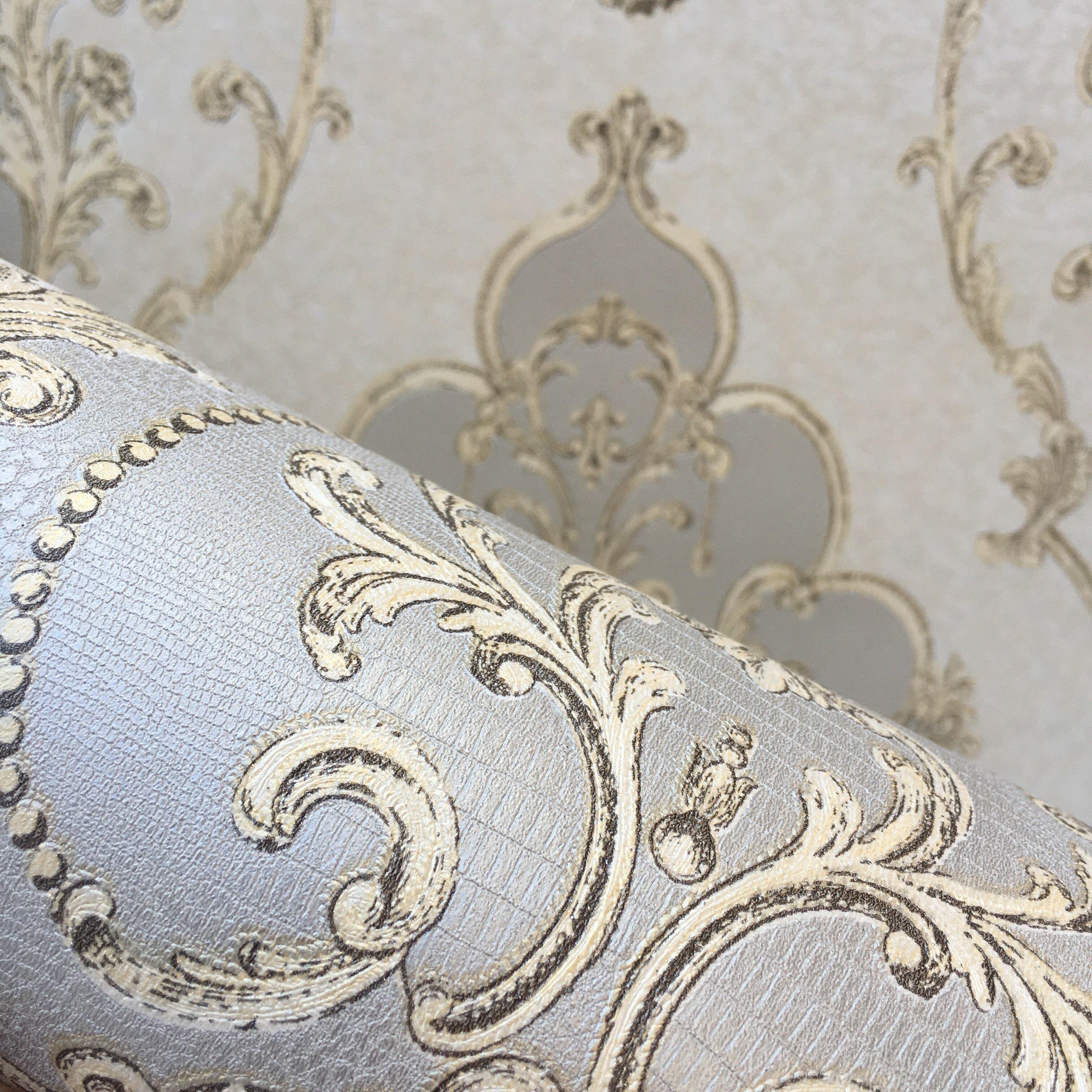 3024x3024 Luxury Damask Vinyl Wallpaper White Black Blue Red Pvc Wall Paper Roll Waterproof Wall Cover Living Room Bedroom Home Decor
