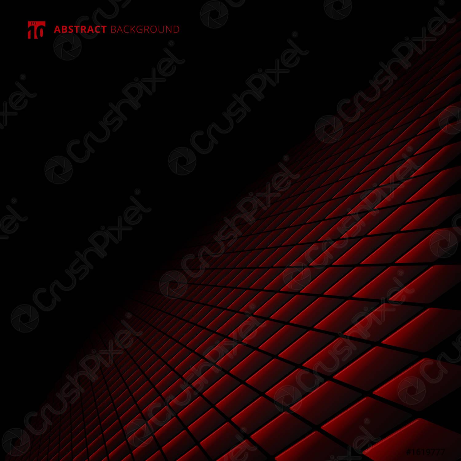 1500x1500 Abstract black and red subtle lattice square pattern perspective background vector 1619777
